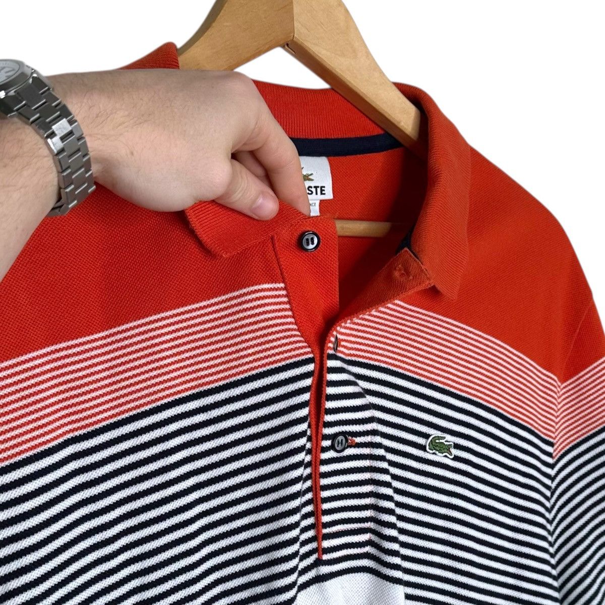 Lacoste Lacoste Striped Polo Shirt Size US L / EU 52-54 / 3 - 4 Thumbnail