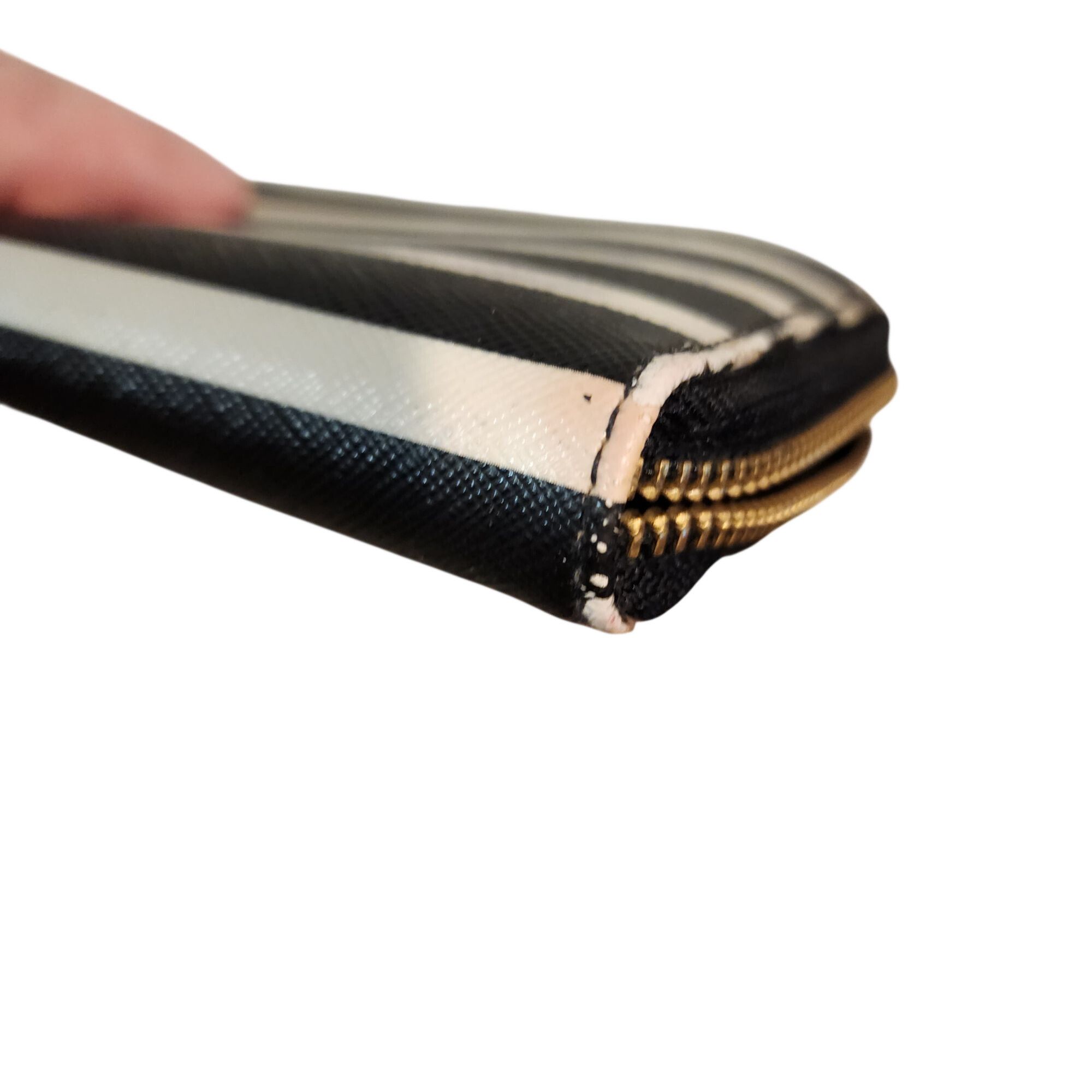 Kate Spade Kate Spade Black and White Striped Wallet tri compartments Size ONE SIZE - 3 Thumbnail