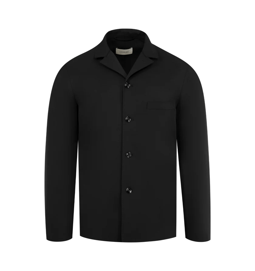 Lemaire o1h1sh11225 Tailored Shirt Jacket in Black Size US S / EU 44-46 / 1 - 1 Thumbnail