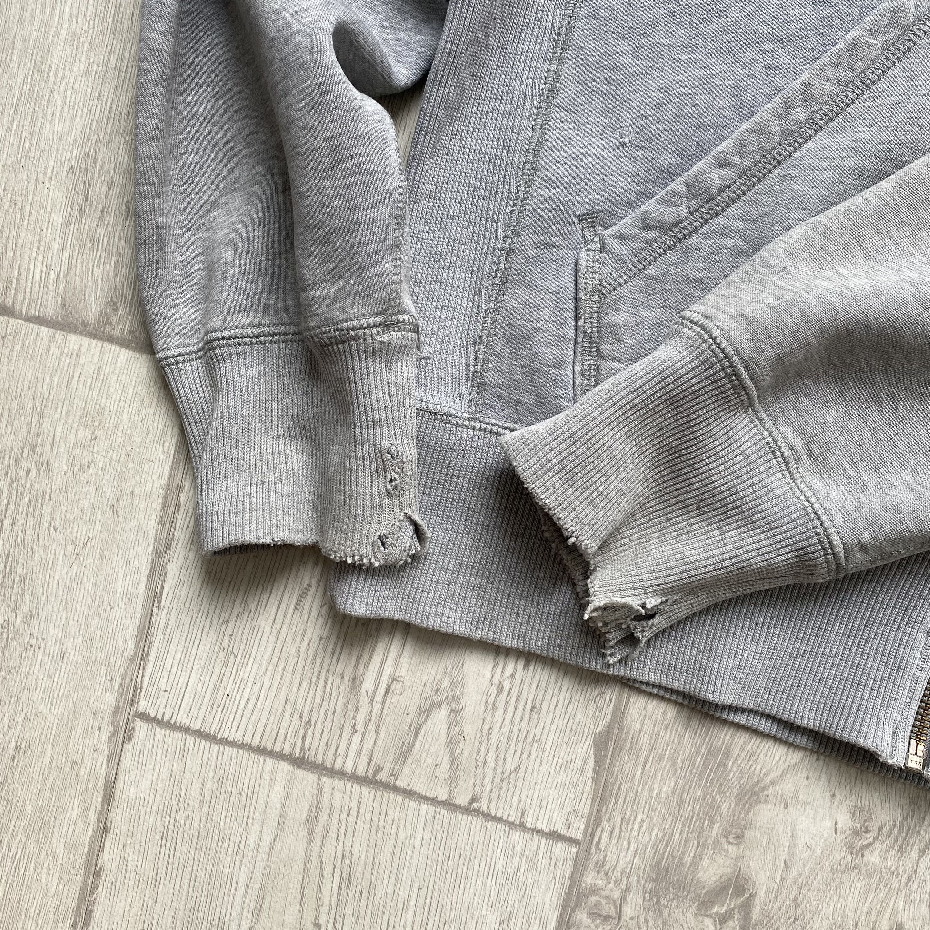 Nike 🦏 Trashed Nike Zip Hoodie Vintage mini Swoosh Worker style Size US S / EU 44-46 / 1 - 2 Thumbnail