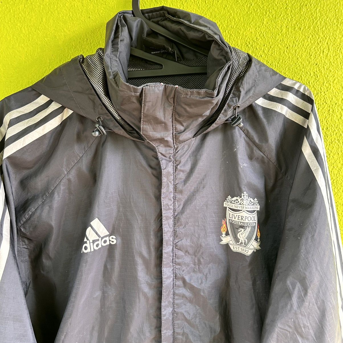 Vintage Vintage Liverpool Adidas Distressed Jacket Hoodie Size US L / EU 52-54 / 3 - 3 Thumbnail