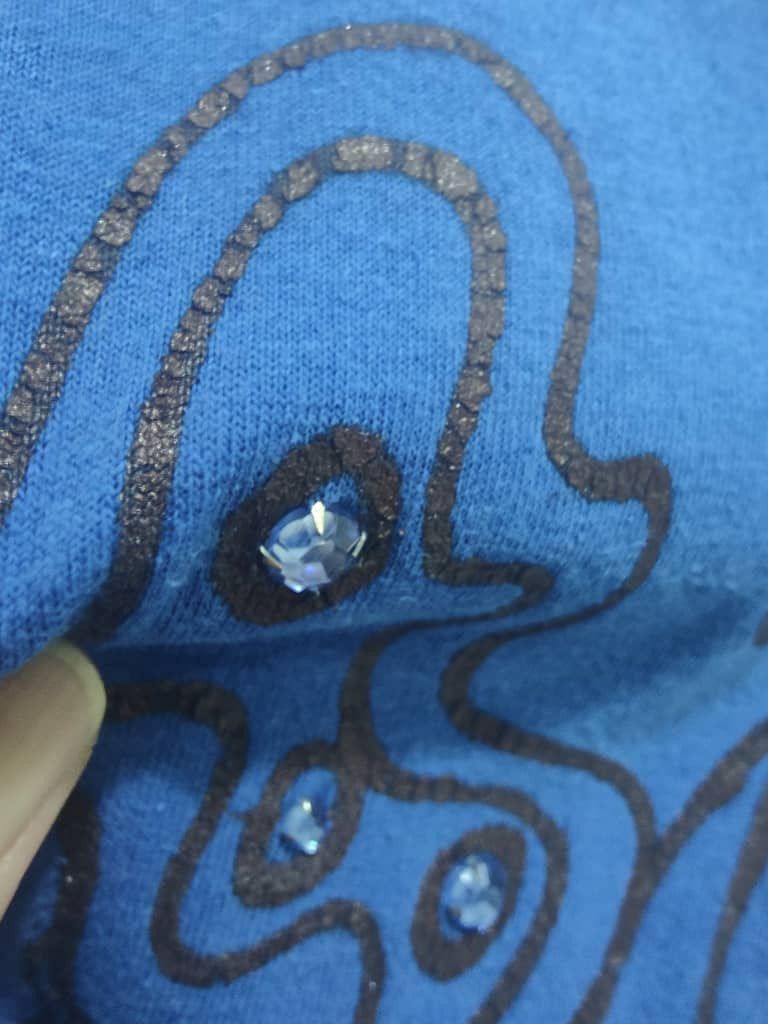 Vintage VINTAGE USA SCREEN STARS amoeba design silver chrome Size US L / EU 52-54 / 3 - 4 Thumbnail