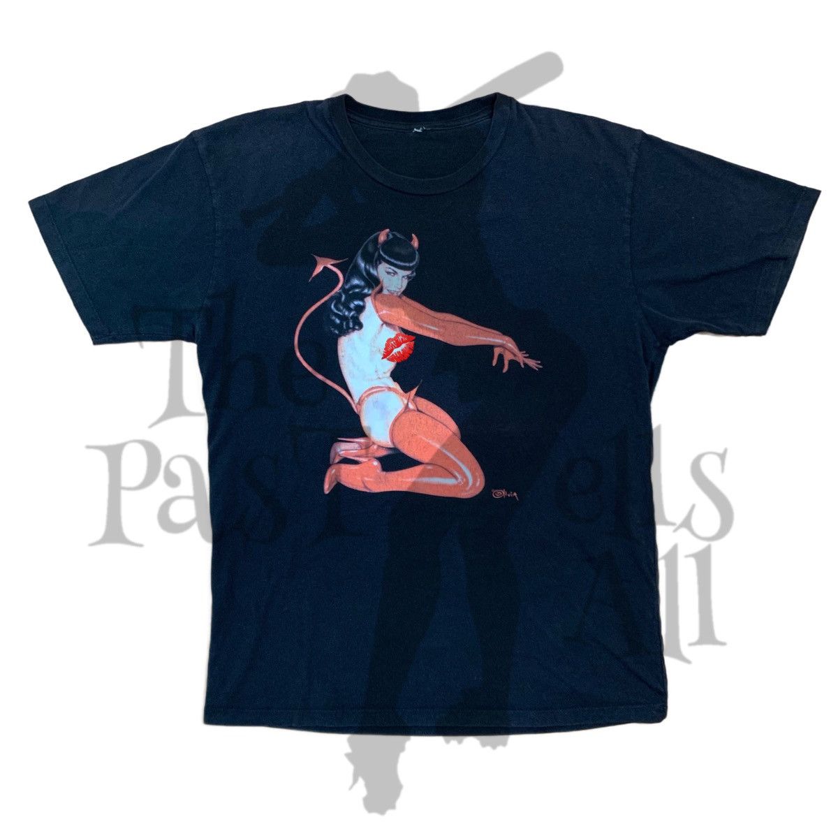 fashion victim betty page tシャツ 90s Fashion Victim Betty Page 1997 Vintage T-Shirt Tee 1990s