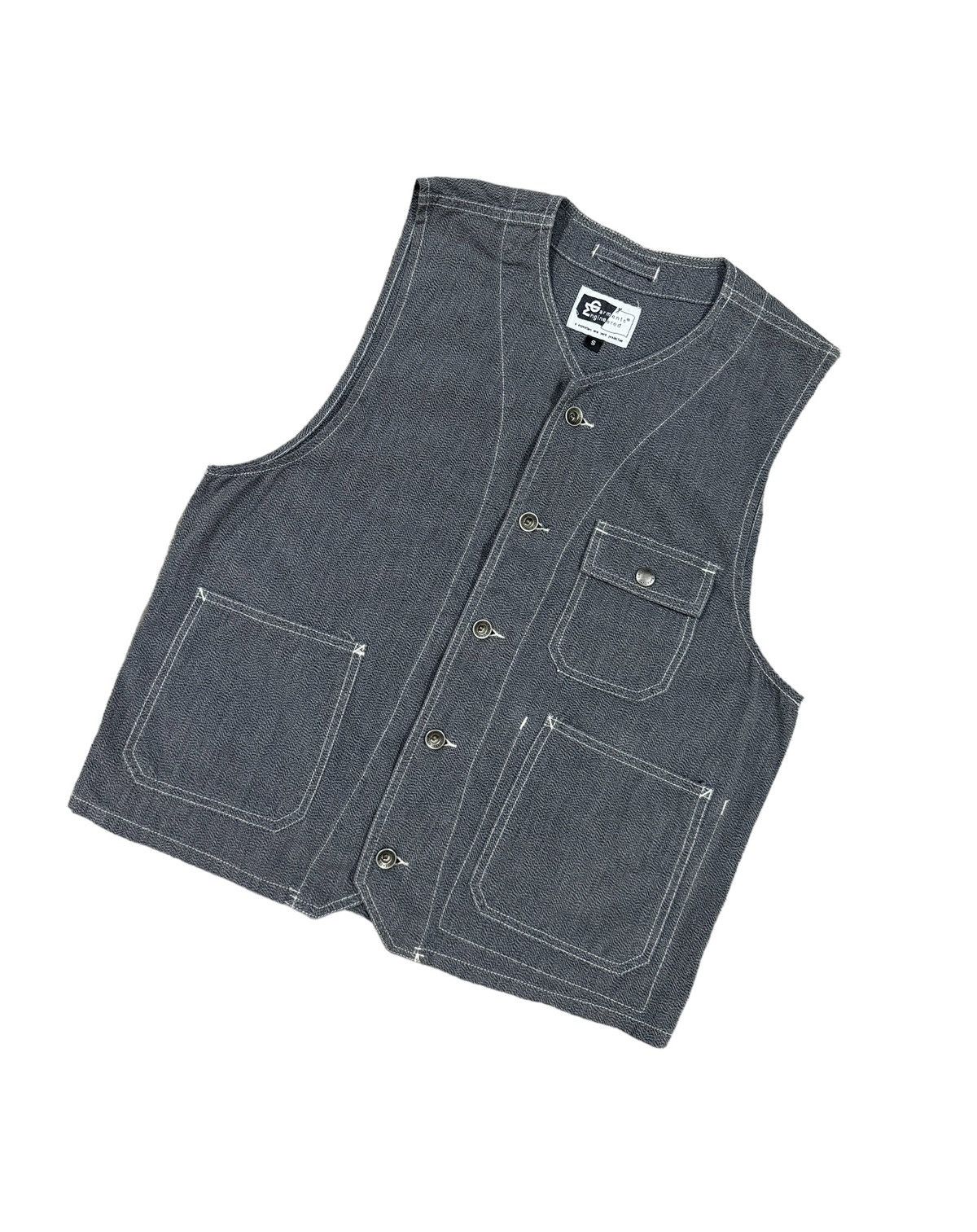 Engineered Garments Vtg🔥Engineered Garments Hbt Chambray Buckle Vest Button Vest Size 36S - 6 Thumbnail