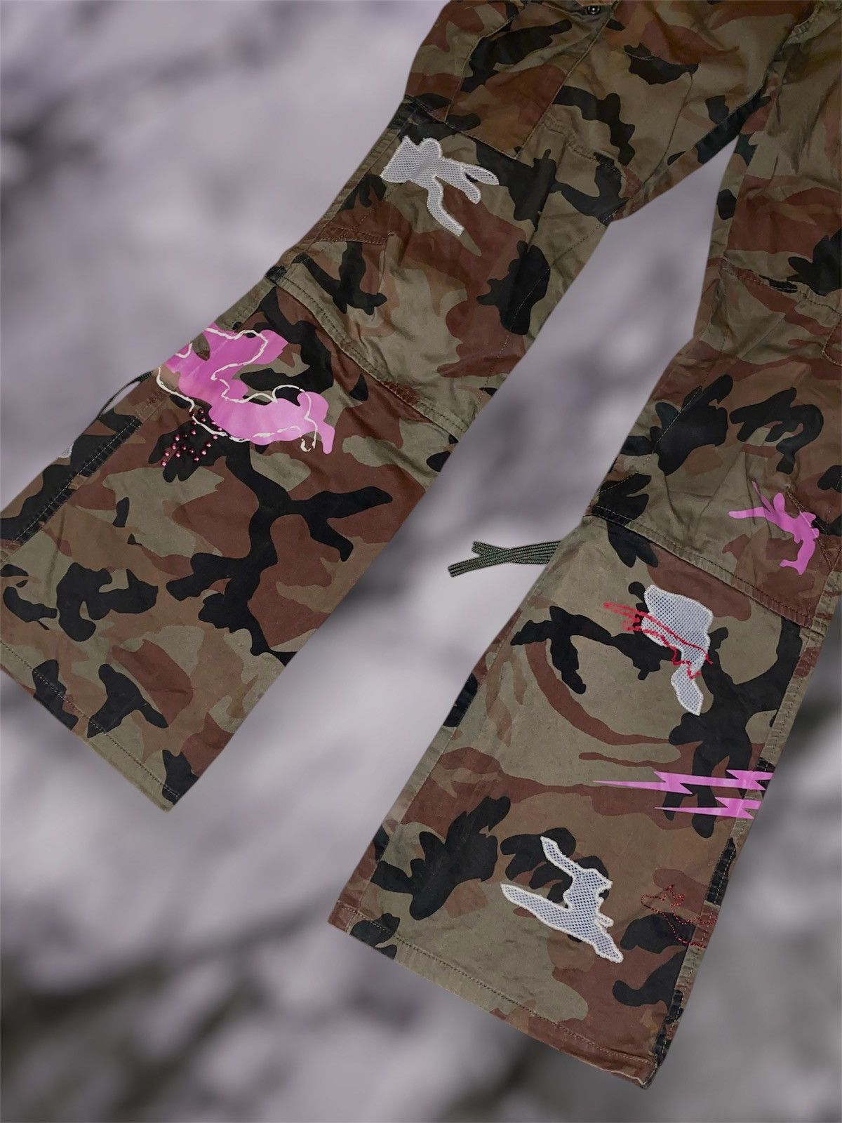 Japanese Brand × Vintage vintage y2k camo ski pants streetwear multi pocket 90s Size 28" / US 6 / IT 42 - 2 Thumbnail