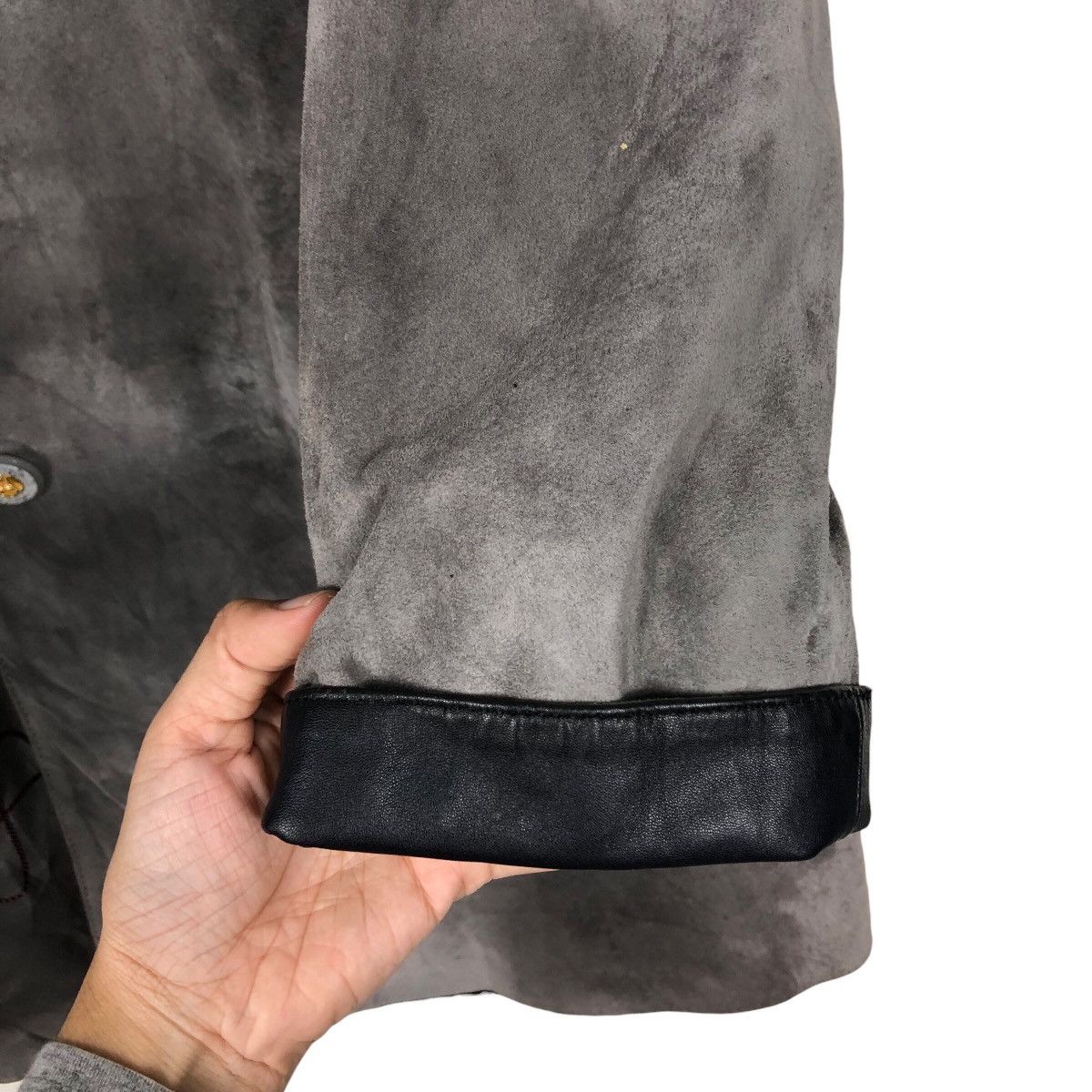 Japanese Brand Vintage Shearling Leather Jacket Unknown Brand Issey Miyake Size US M / EU 48-50 / 2 - 16 Thumbnail