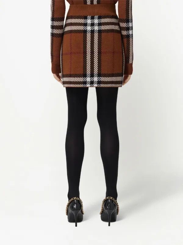 Burberry × Burberry Prorsum Burberry Exaggerated Check jacquard mini skirt Size 25" / US 0 / IT 36 - 4 Thumbnail