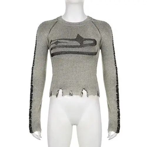 Other Vintage Retro Ripped Streetwear Knitwear Pullover Size S / US 4 / IT 40 - 3 Thumbnail