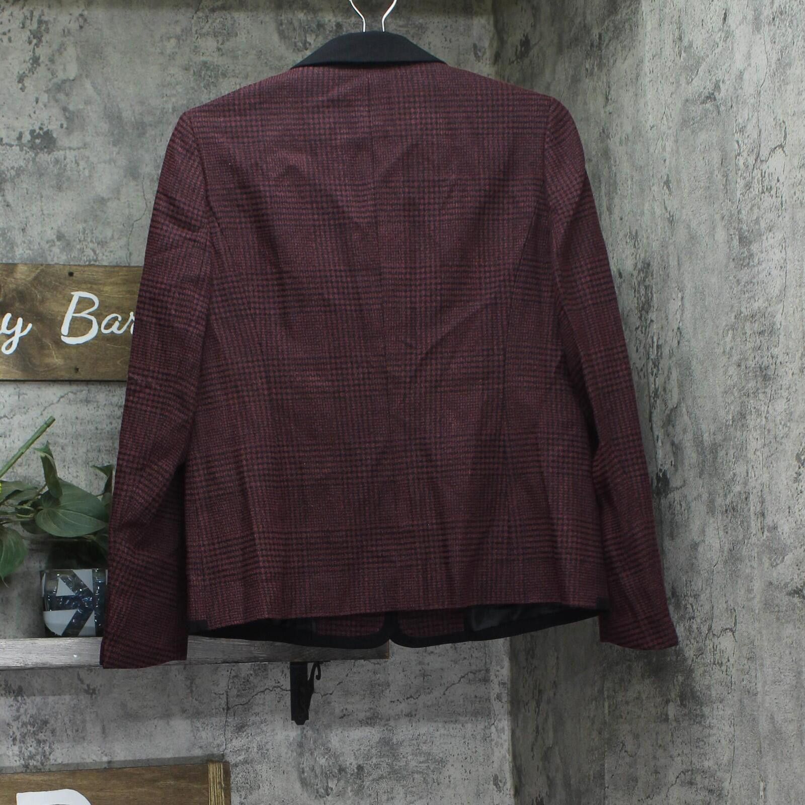 Other Nwt Kasper Jacket Notch Collar Blazer Shiraz Red / Black 4 Size S / US 4 / IT 40 - 2 Thumbnail
