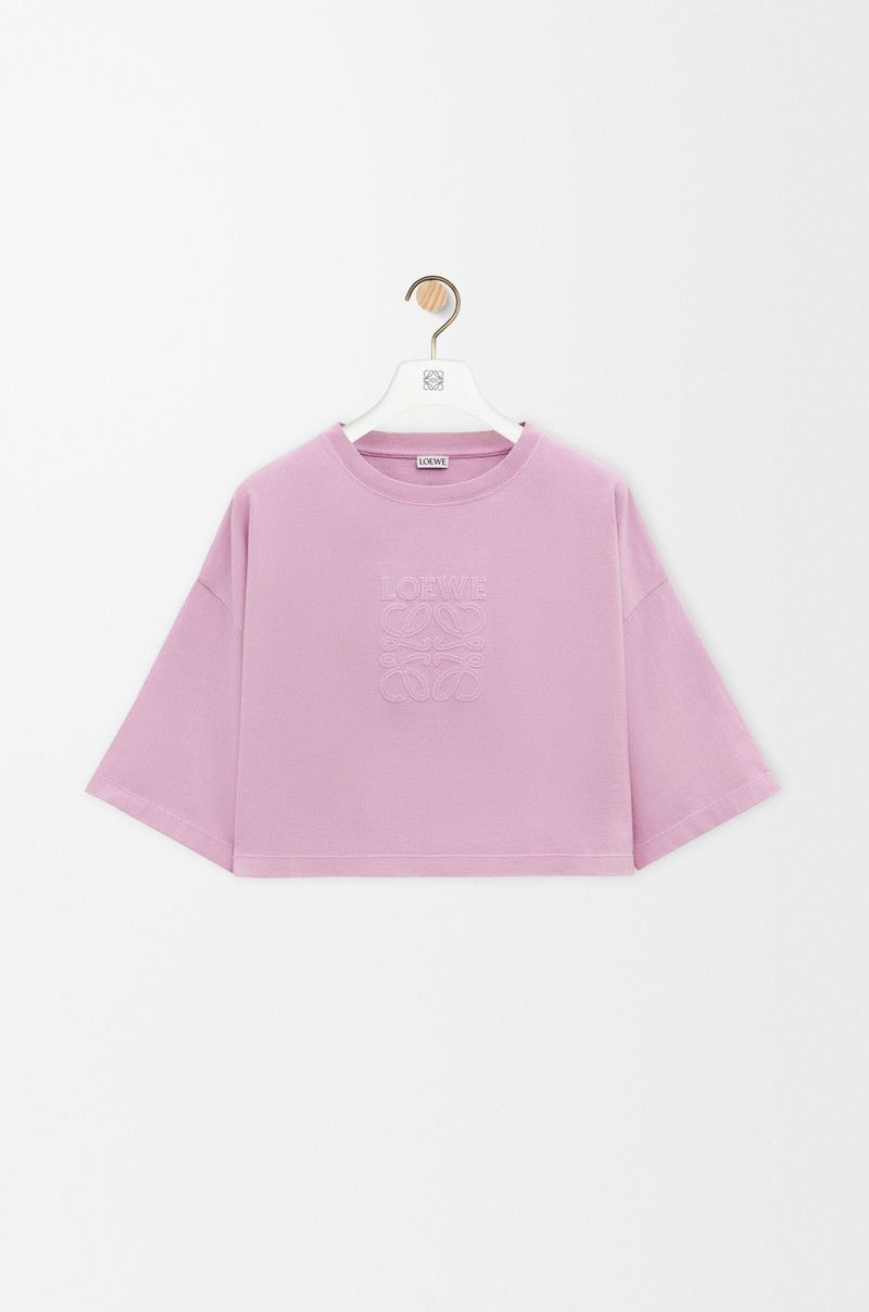 Loewe o1in1g0426 Cropped T-Shirt in Lilac Size M / US 6-8 / IT 42-44 - 1 Thumbnail