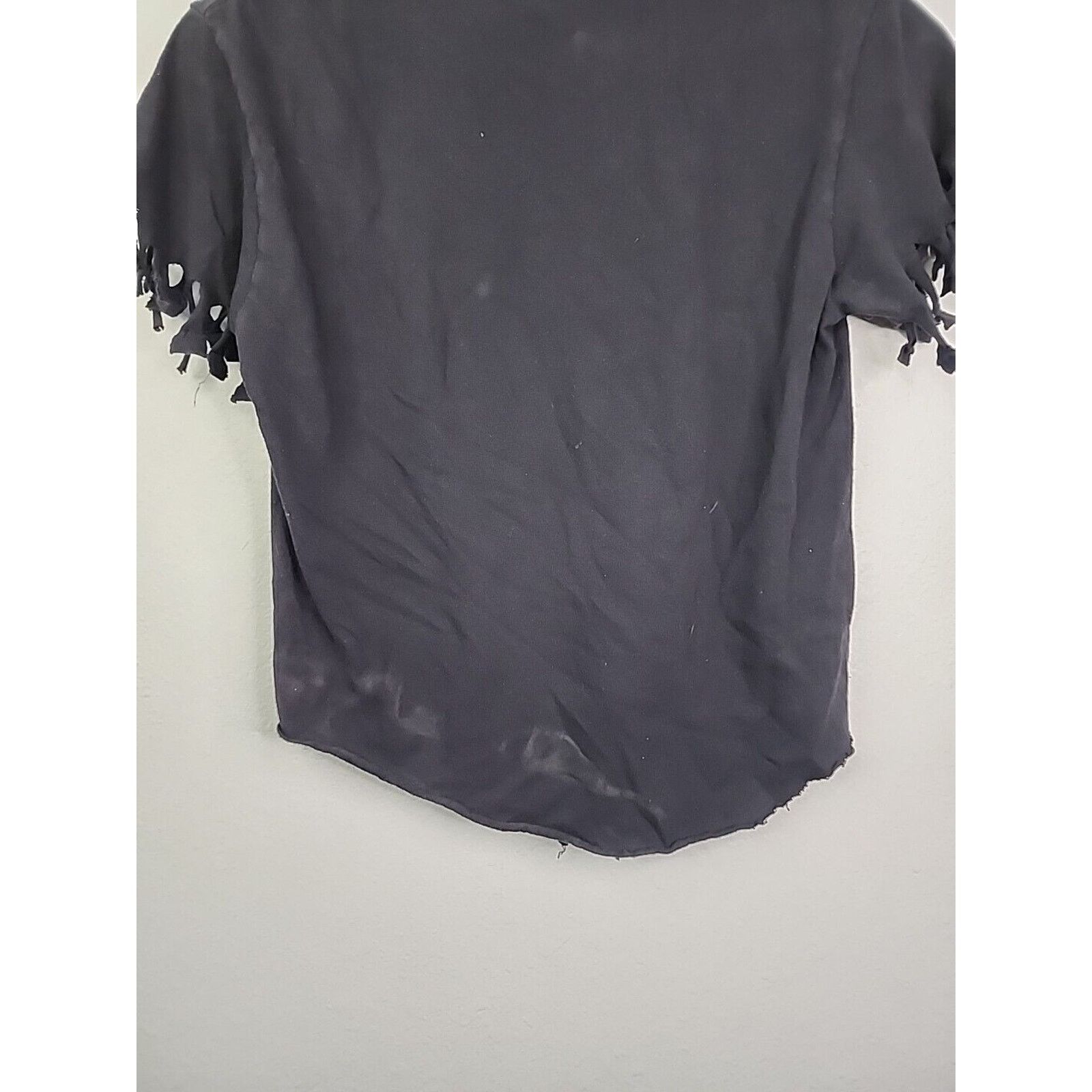 Delta Womens Led Zeppelin Shirt Black Fringed Cropped Tee Top S Size S / US 4 / IT 40 - 7 Thumbnail