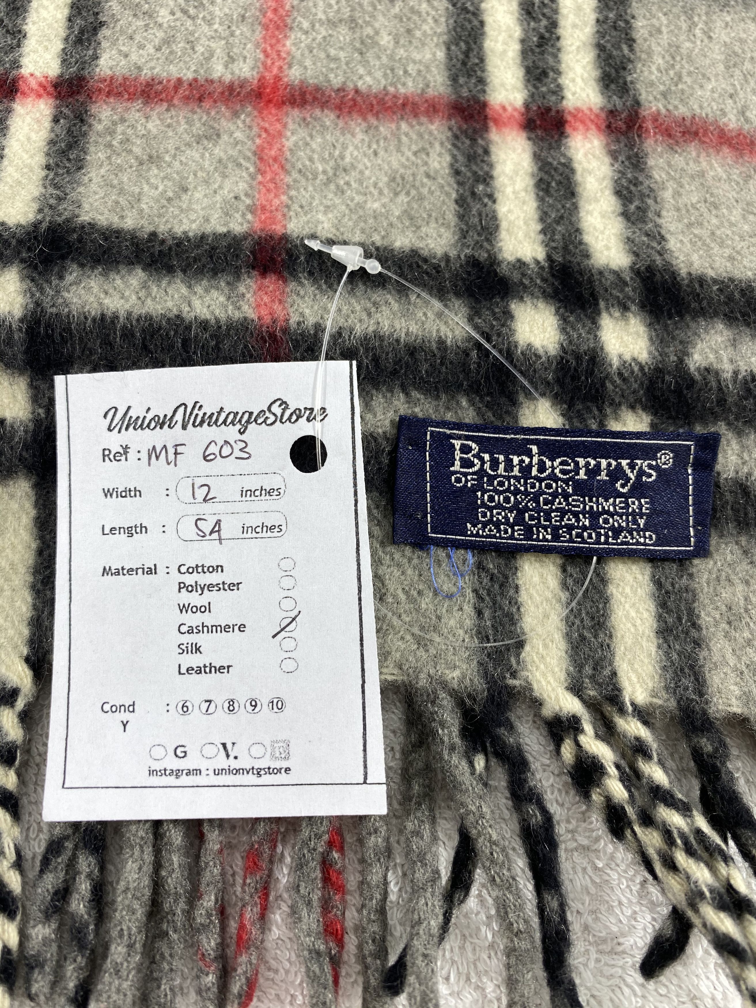 Burberry Vintage Burberry Scarf/Muffler/Neckwear MF603 Size ONE SIZE - 4 Thumbnail