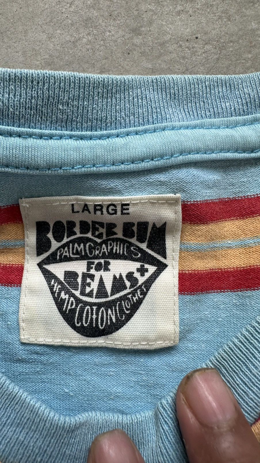 Beams Plus × Vintage BEAMS JAPAN X BORDER BIM STRIPES HEMP TEE Size US M / EU 48-50 / 2 - 3 Thumbnail