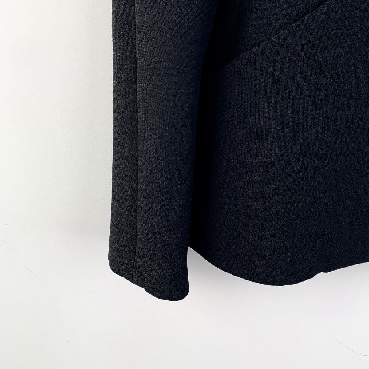 Dior Christian Dior Black Wool Lapel Long Sleeve Blazer Size XXS / US 00 / IT 34 - 4 Thumbnail