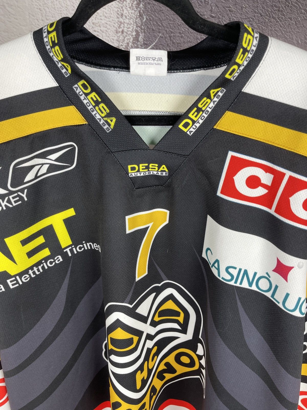 Vintage Interhockey vintage HC Lugano #7 Alessandro Chiesa jersey Size US XXL / EU 58 / 5 - 5 Thumbnail