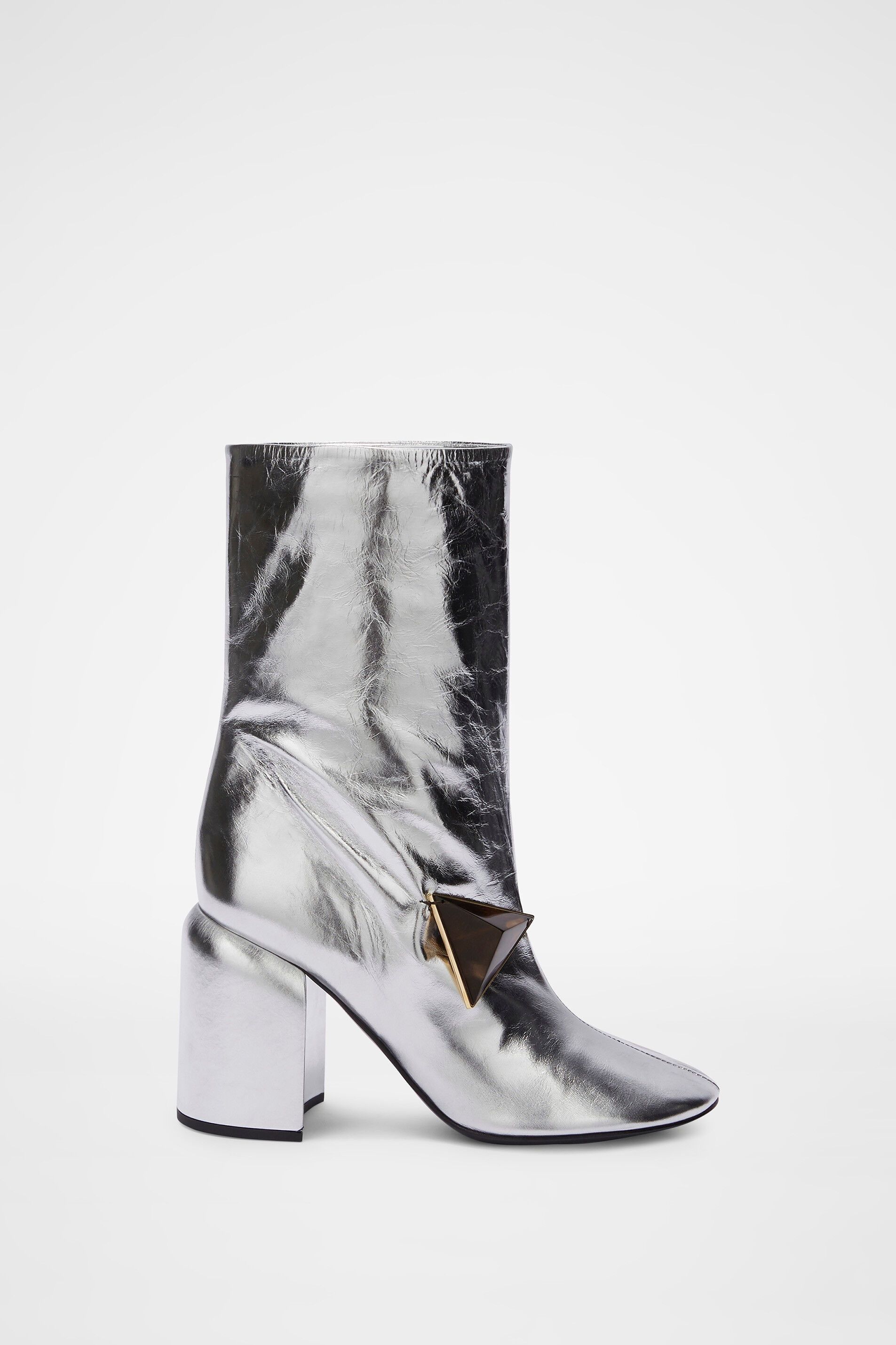 Jil Sander o1y1025 Ankle Boots in Silver Size US 5 / IT 35 - 1 Thumbnail