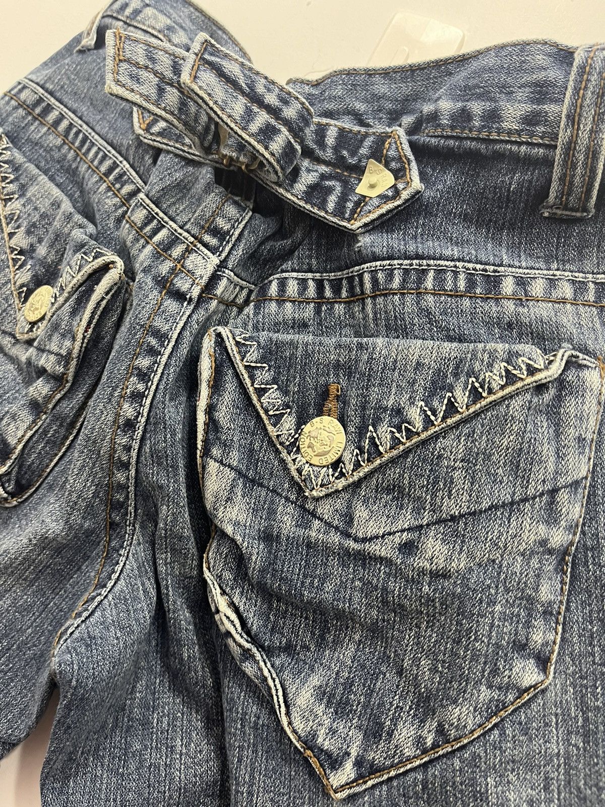 Japanese Brand Japanese Style Adjustable Short Jeans by B-S Raw Size US 33 - 8 Thumbnail