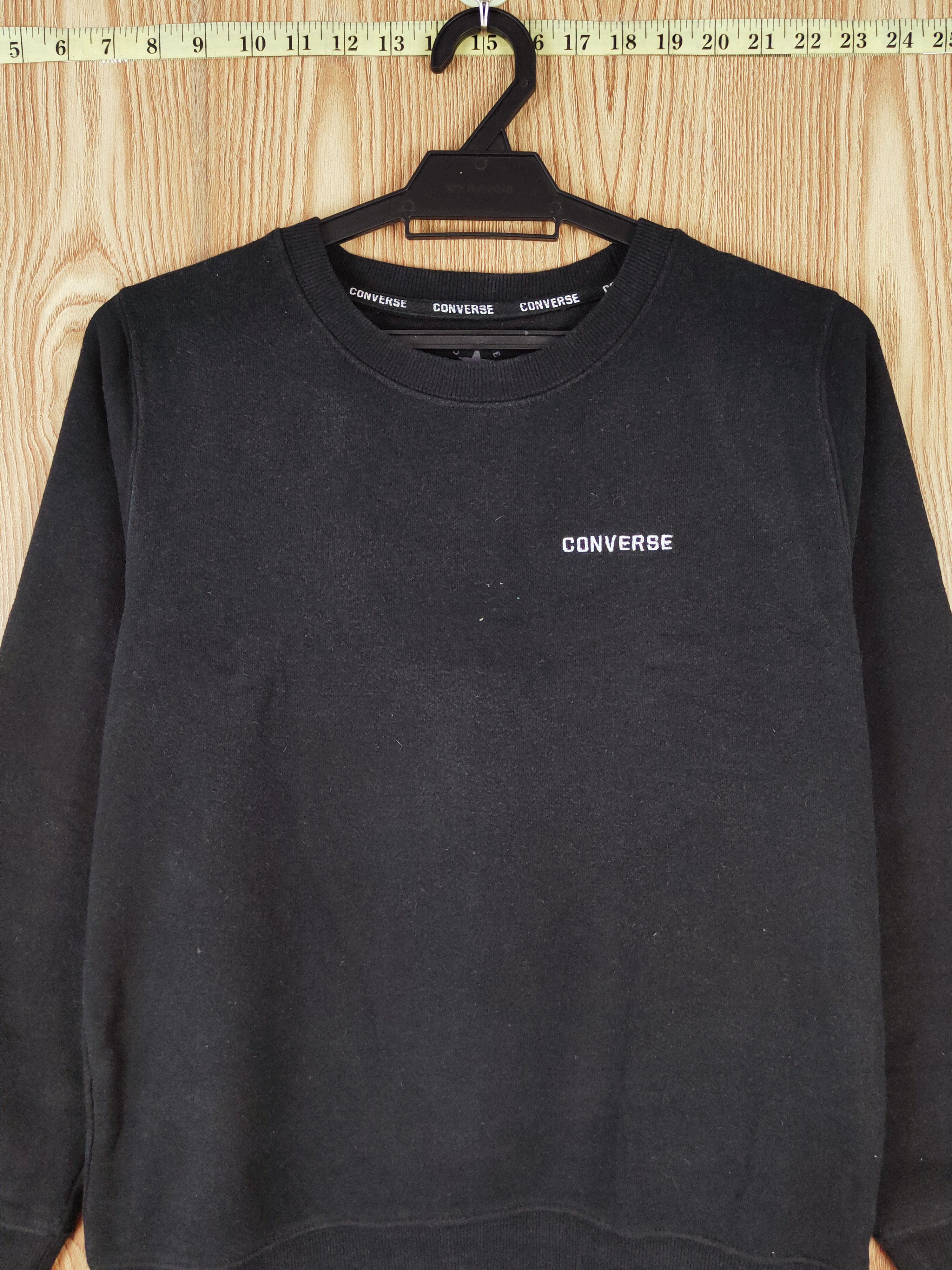 Converse × Vintage Vintage Converse Black Sweatshirts (rare cool design) Size L / US 10 / IT 46 - 2 Thumbnail