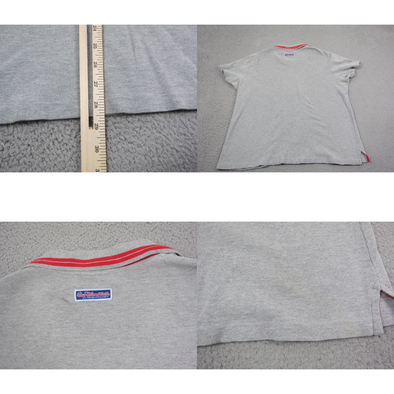 Disney VINTAGE Disney Winnie the Pooh Polo Shirt Womens 2X Gr ay Polo Shirt 70s 90s Disney World Parks Womens Size XXL / US 16-18 / IT 52-54 - 8 Thumbnail