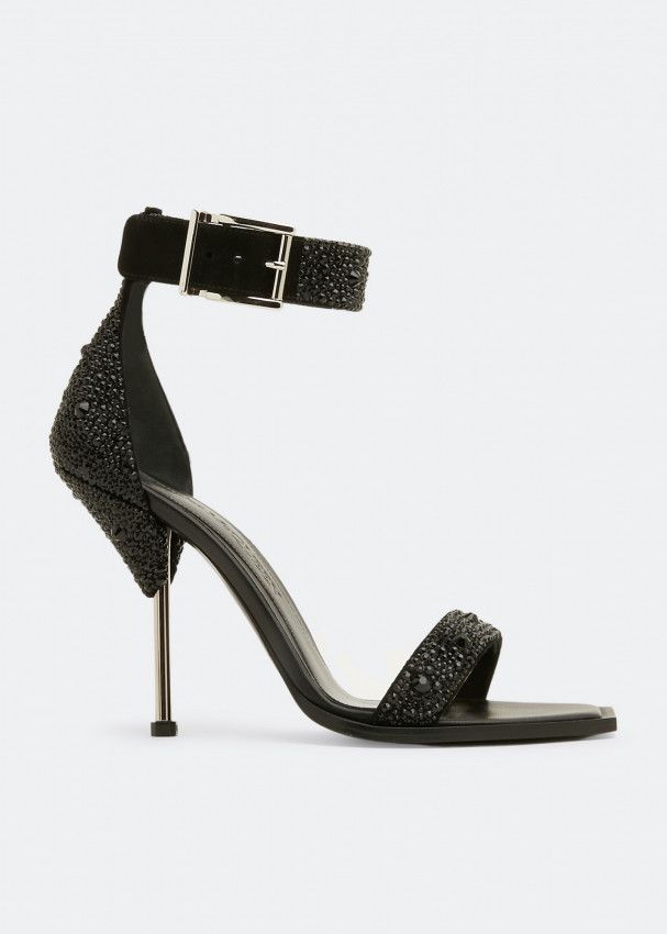 Alexander McQueen o1y0225 Sandals in Black Size US 6.5 / IT 36.5 - 1 Thumbnail