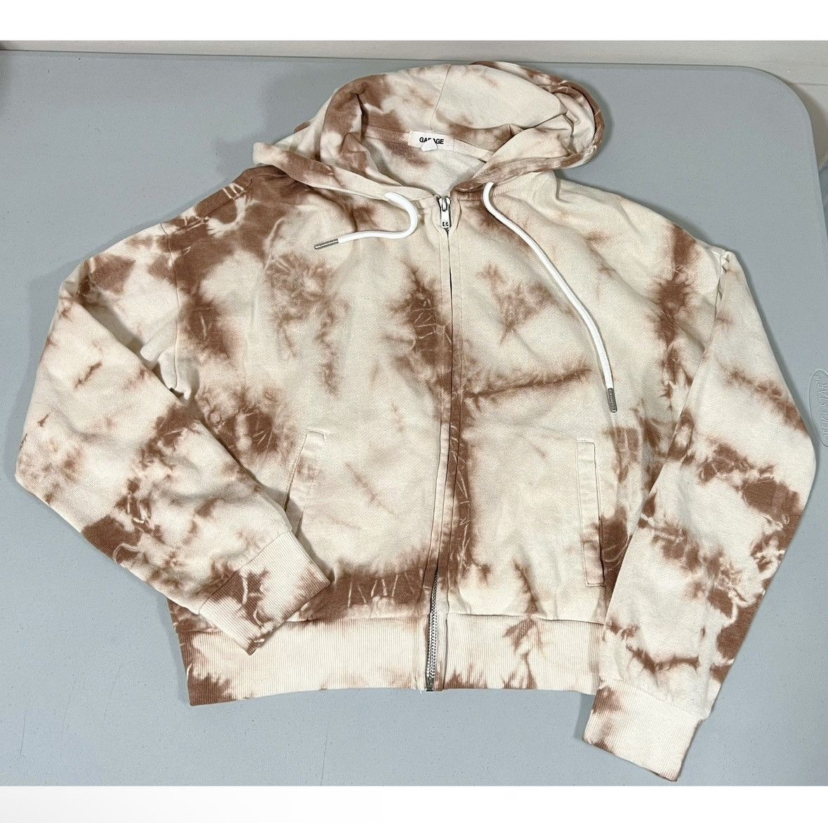 Garage Garage Beige Tie Dye Zipper Sweater Sweatshirt Hoodie XS ✨ Size XS / US 0-2 / IT 36-38 - 2 Thumbnail