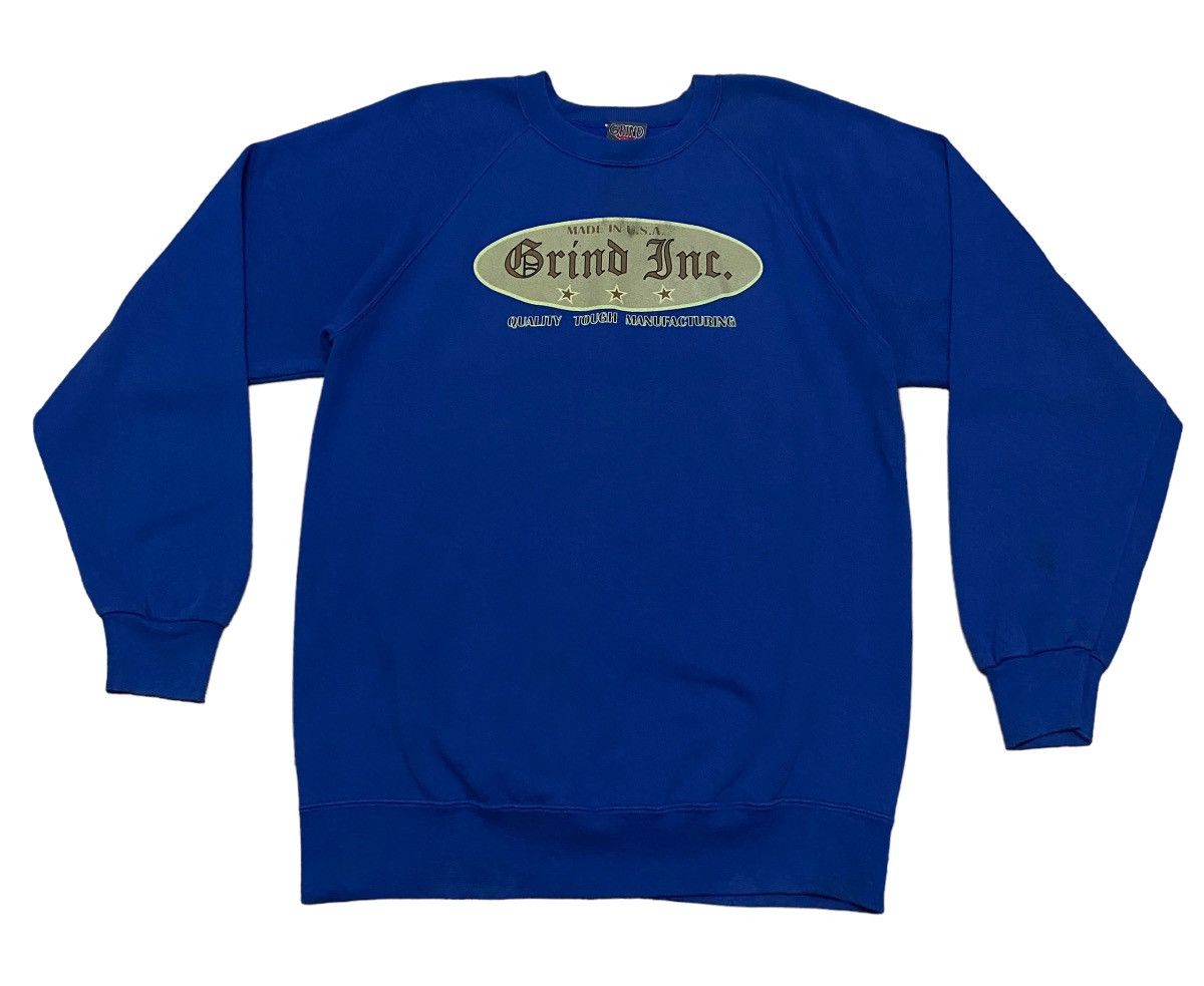 image of Made In USA x Vintage Very Design Vintage Brand Grind Skate Sweatshirt 1990S in Blue (Size Large)