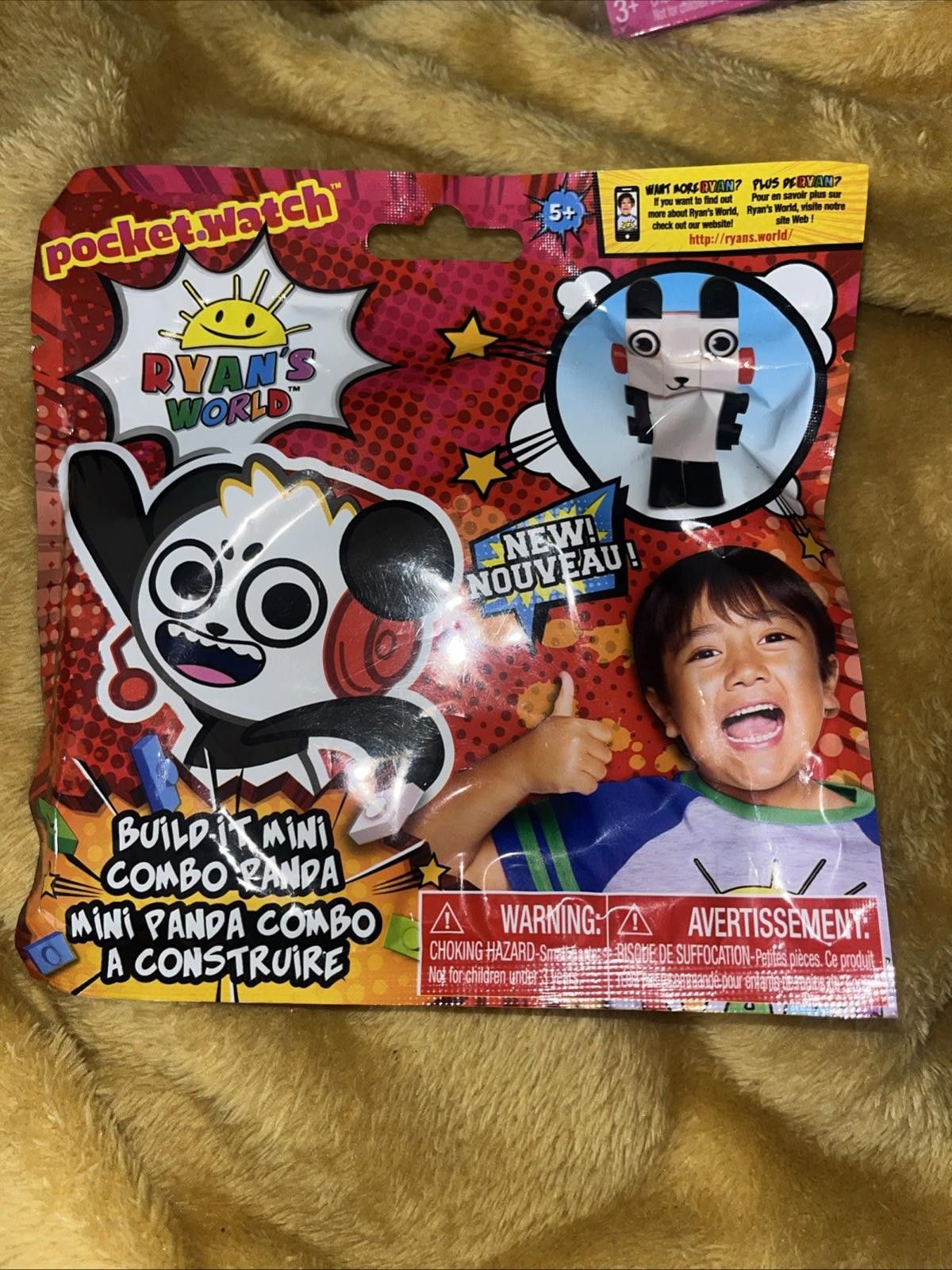 Other New Ryan's World Pocket Watch Build it Combo Panda Figure Size ONE SIZE - 1 Thumbnail