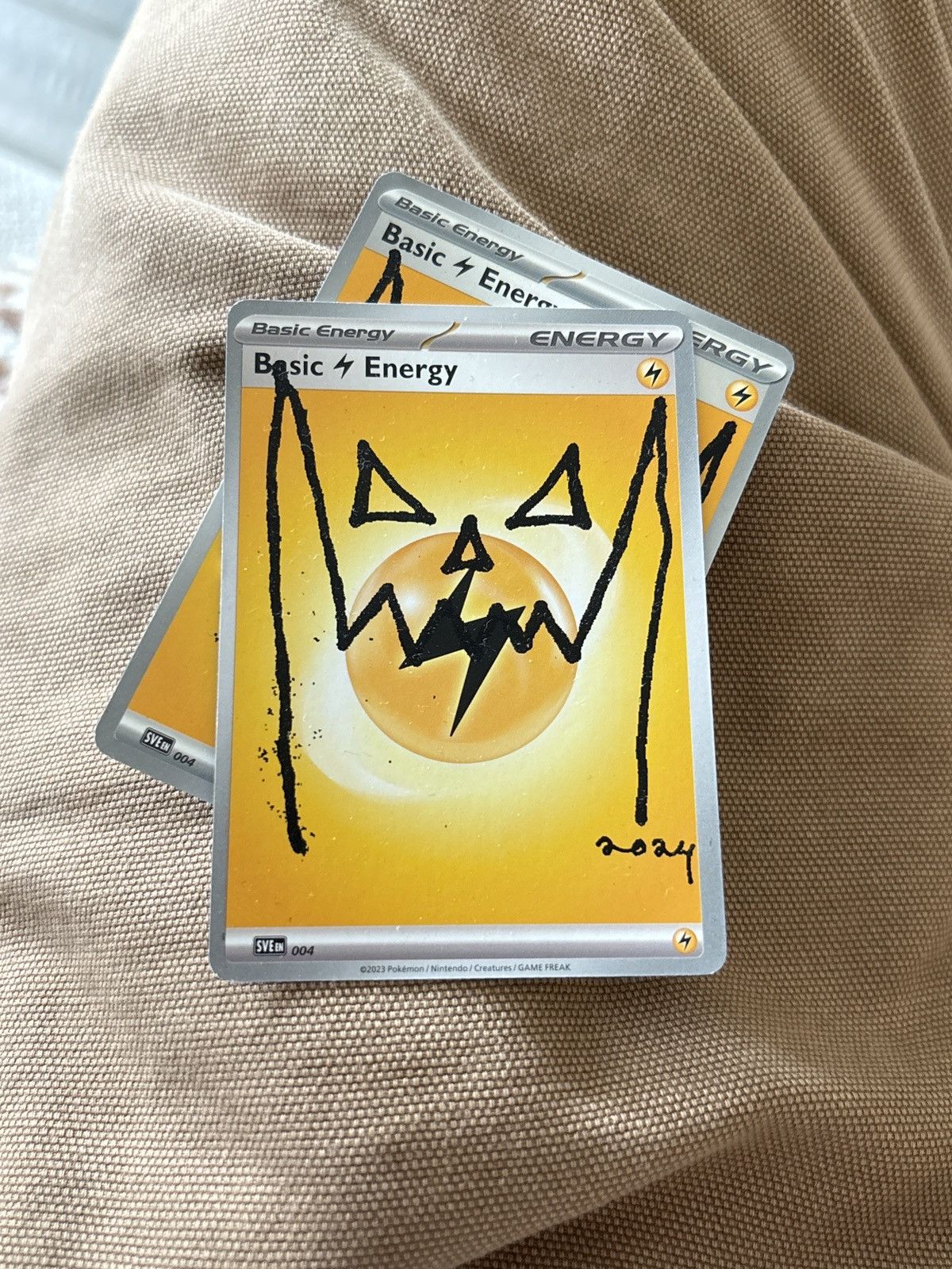 Asspizza 2024 Asspizza Lightning Energy Pokemon Card Rare Art (x2) ⚡️⚡️ Size ONE SIZE - 2 Thumbnail