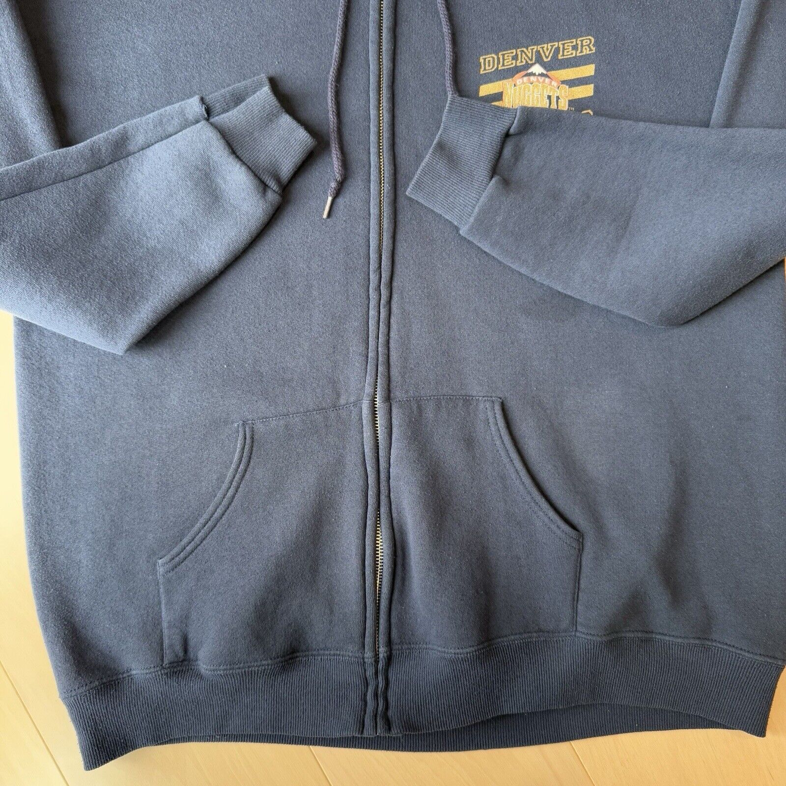 NBA × Vintage Vintage Denver Nuggets Jacket XL Navy 90s Full Zip NBA Size US XL / EU 56 / 4 - 5 Thumbnail