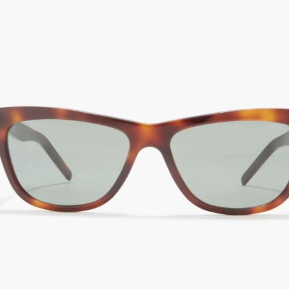 Saint Laurent Paris Saint Laurent 58mm Cat Eye Sunglasses Havana Green Size ONE SIZE - 4 Thumbnail