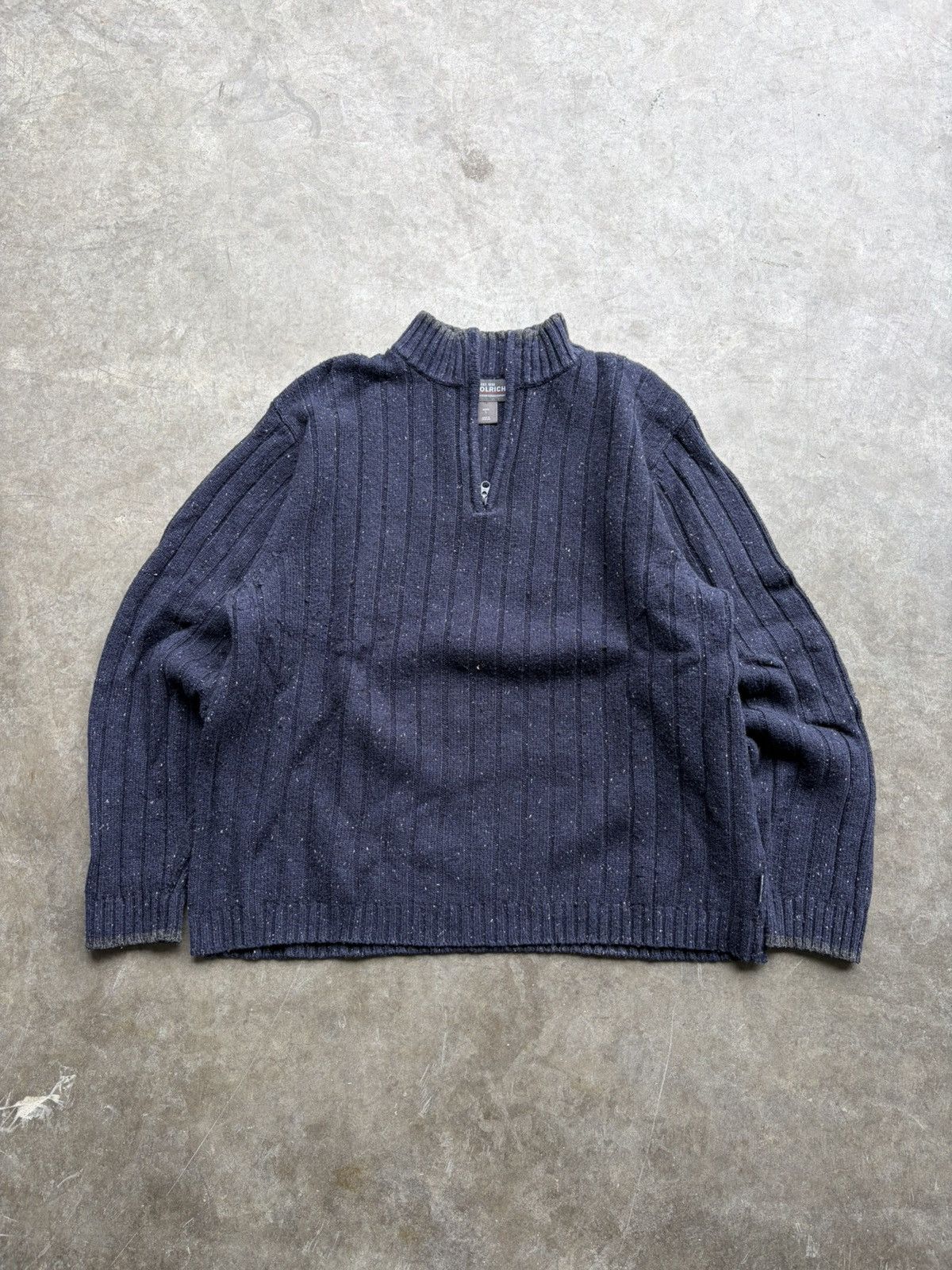 Woolrich Woolen Mills Woolrich Woolen Mills Navy Cotton Blend 1/4 Zip 2000s Size US L / EU 52-54 / 3 - 1 Thumbnail