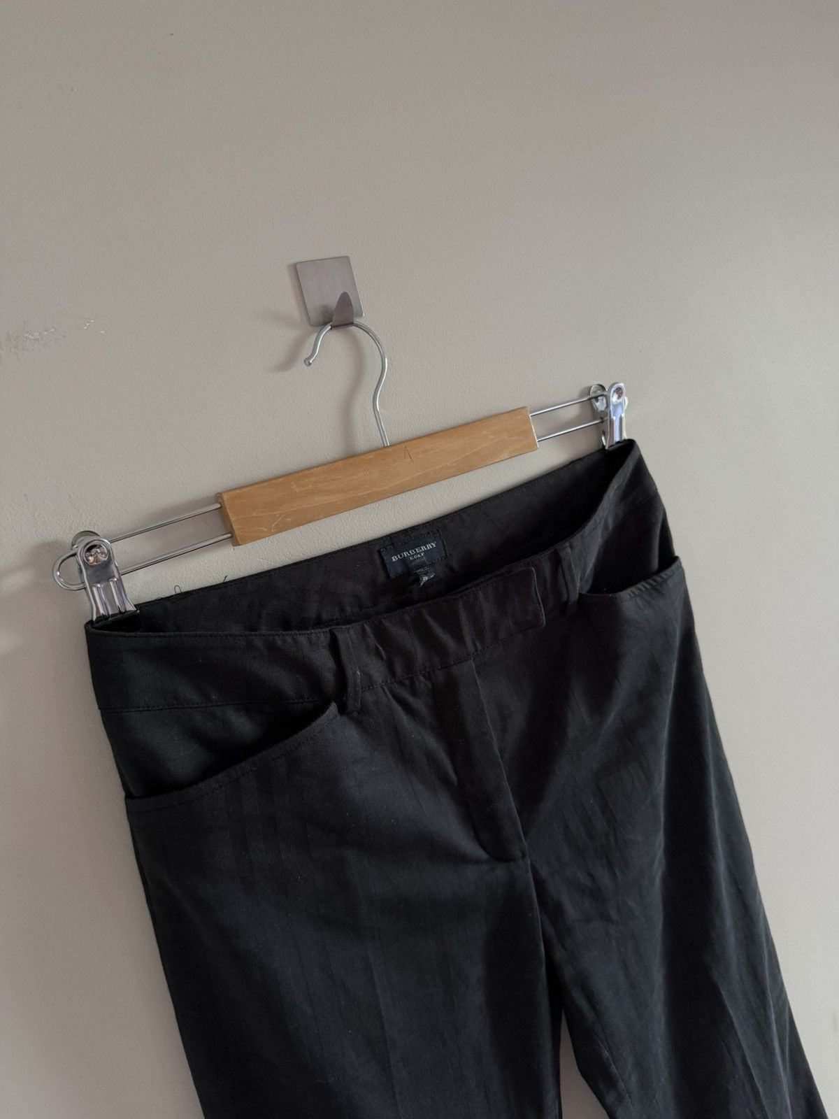 Burberry Burberry Black Nova Check Flared Trousers Size 28" / US 6 / IT 42 - 2 Thumbnail