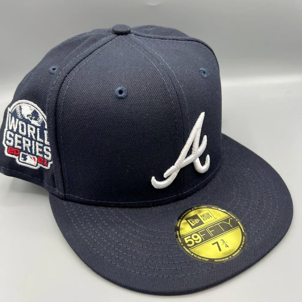 New Era Atlanta Braves Hat Men 7 3/4 59Fifty New Era Fitted Cap New Size ONE SIZE - 1 Thumbnail