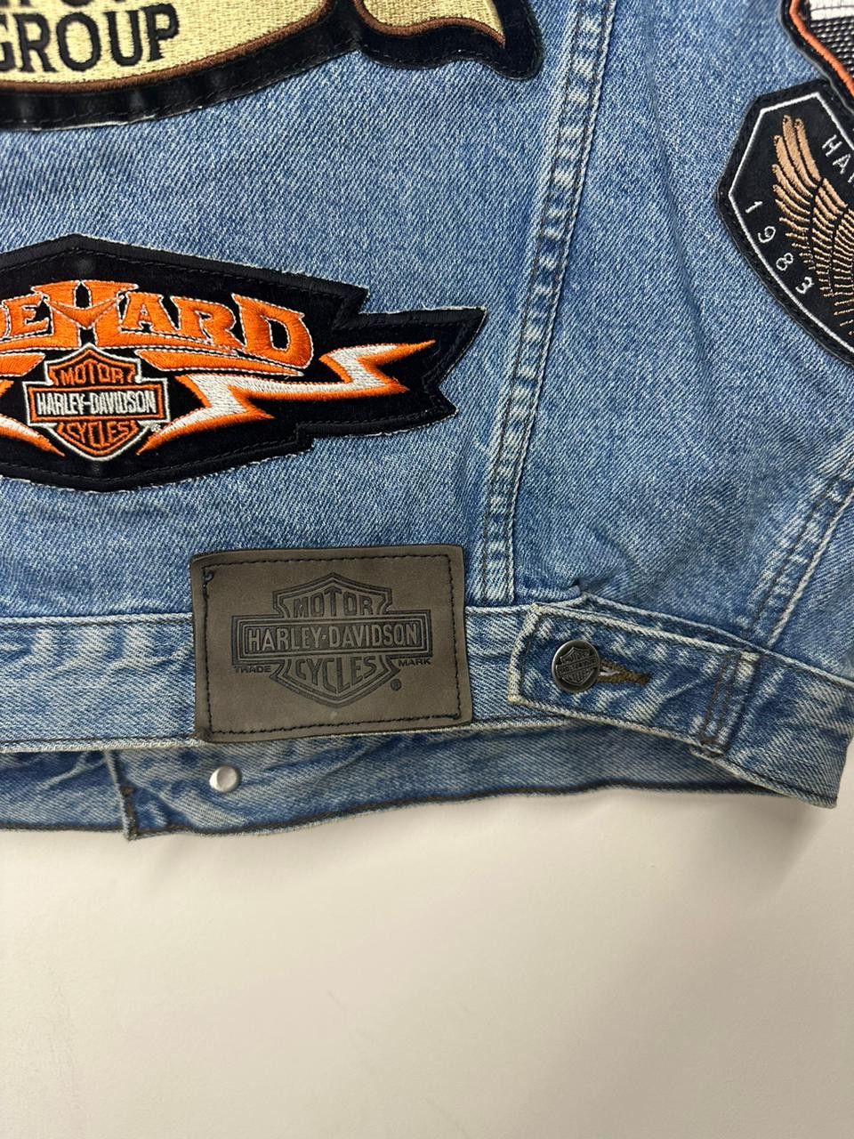 Harley Davidson × Vintage Vintage Harley Davidson denim vest Size US L / EU 52-54 / 3 - 5 Thumbnail