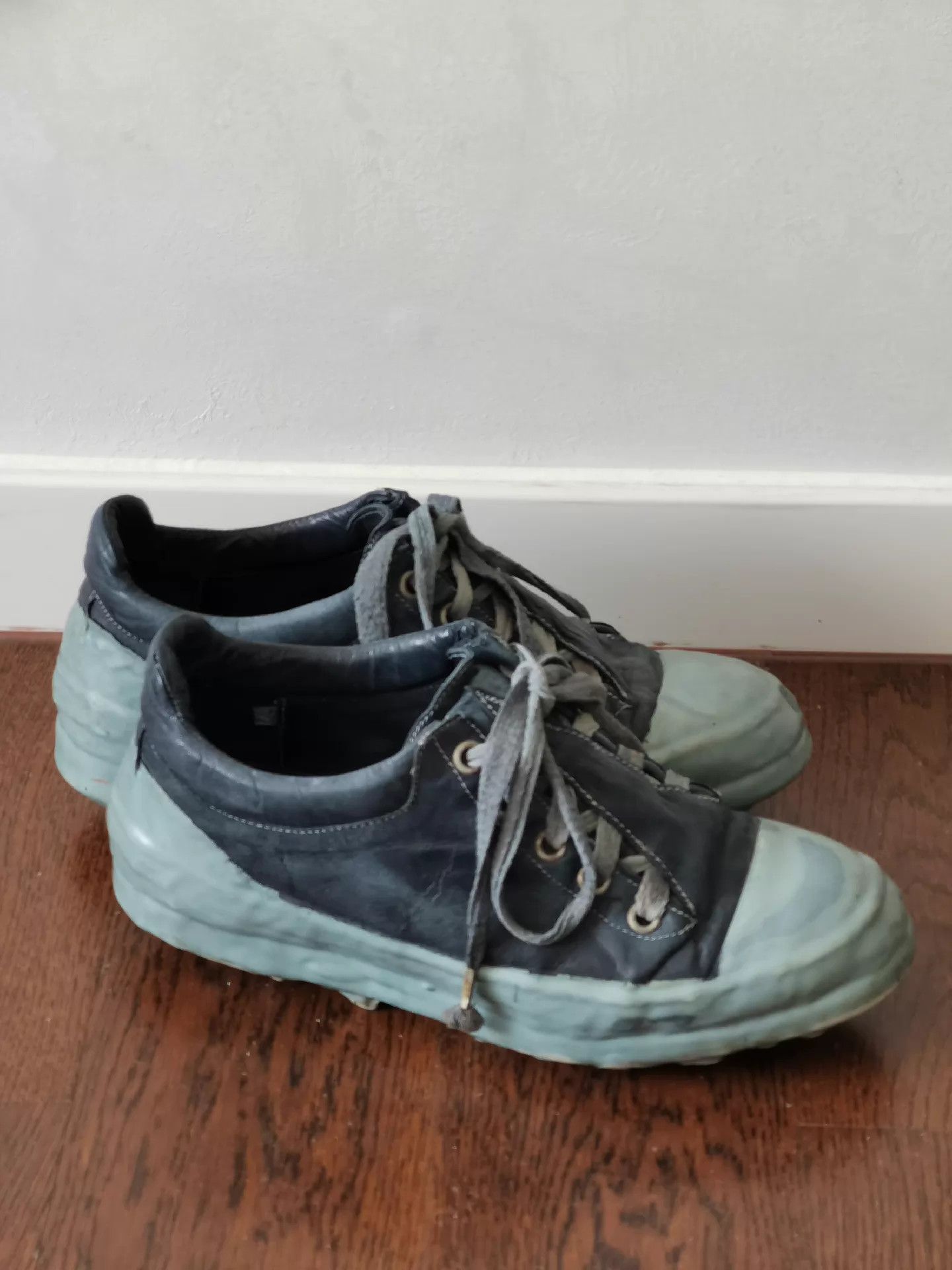 Carol Christian Poell CCP Blue Kangaroo Leather Low Top Soled Shoes US7 (42-43) Size US 7 / EU 40 - 3 Thumbnail