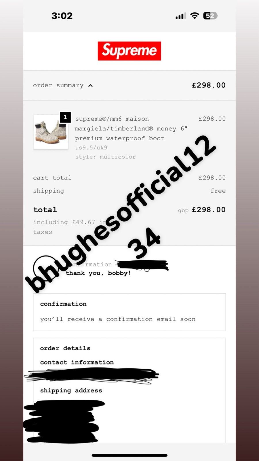 Maison Margiela × Supreme Supreme x Maison Margiela x Timberland 6” Boots Size US 10 / EU 43 - 2 Thumbnail