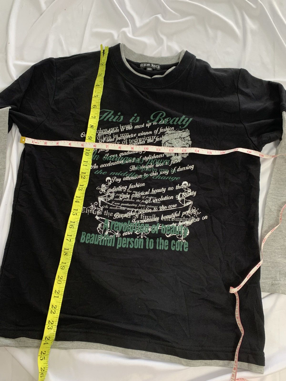 Japanese Brand y2k double layer longsleeve poem japan Size US S / EU 44-46 / 1 - 8 Thumbnail