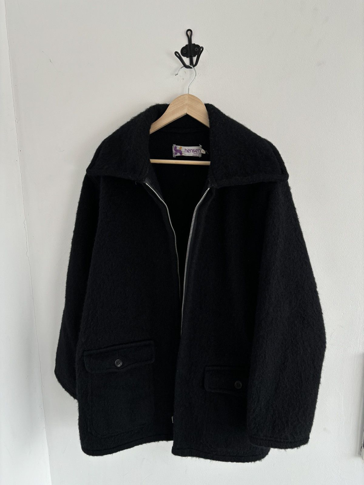 Acne Studios Vintage 80s Dutch Mohair Mens Black Coat Size US L / EU 52-54 / 3 - 3 Thumbnail