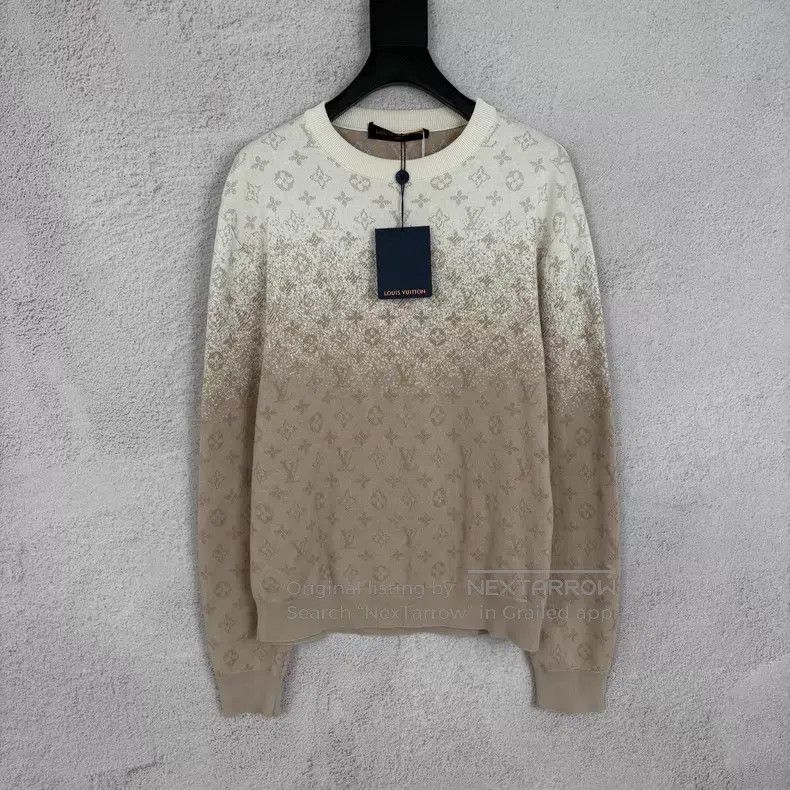 Louis Vuitton Louis Vuitton 26 new khaki full print gradient knit sweate Size US XS / EU 42 / 0 - 1 Thumbnail