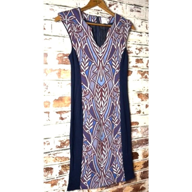 Anthropologie Anthropologie HD in Paris Cleo Jacquard Sheath Midi Dress Size S / US 4 / IT 40 - 6 Thumbnail