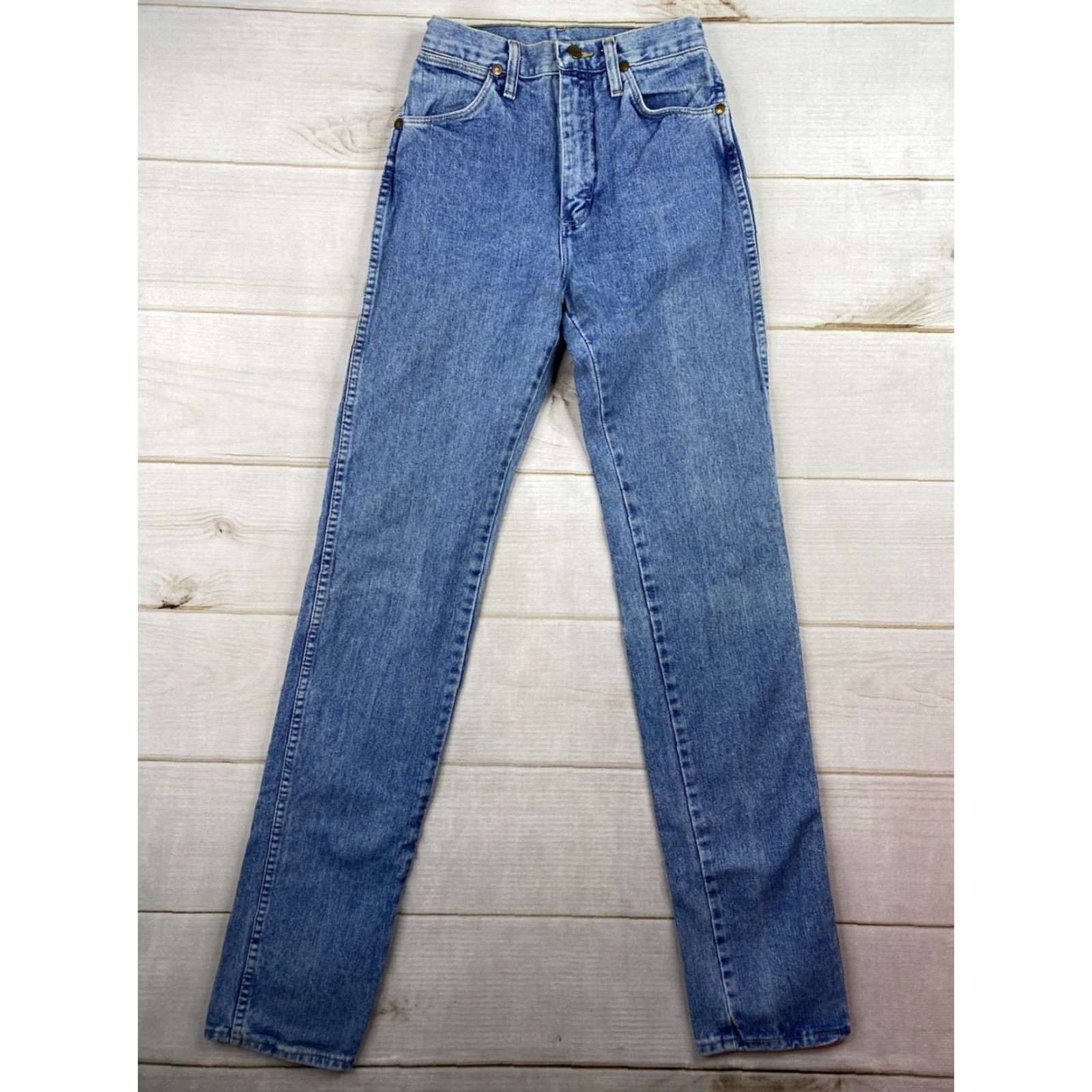 Wrangler VINTAGE Wrangler Jeans Womens 5 Cowboy Straight 90s Denim Blue Wrangler Jeans Womens 90s Cowboy Theme Womens Jeans Size 27" / US 4 / IT 40 - 2 Thumbnail