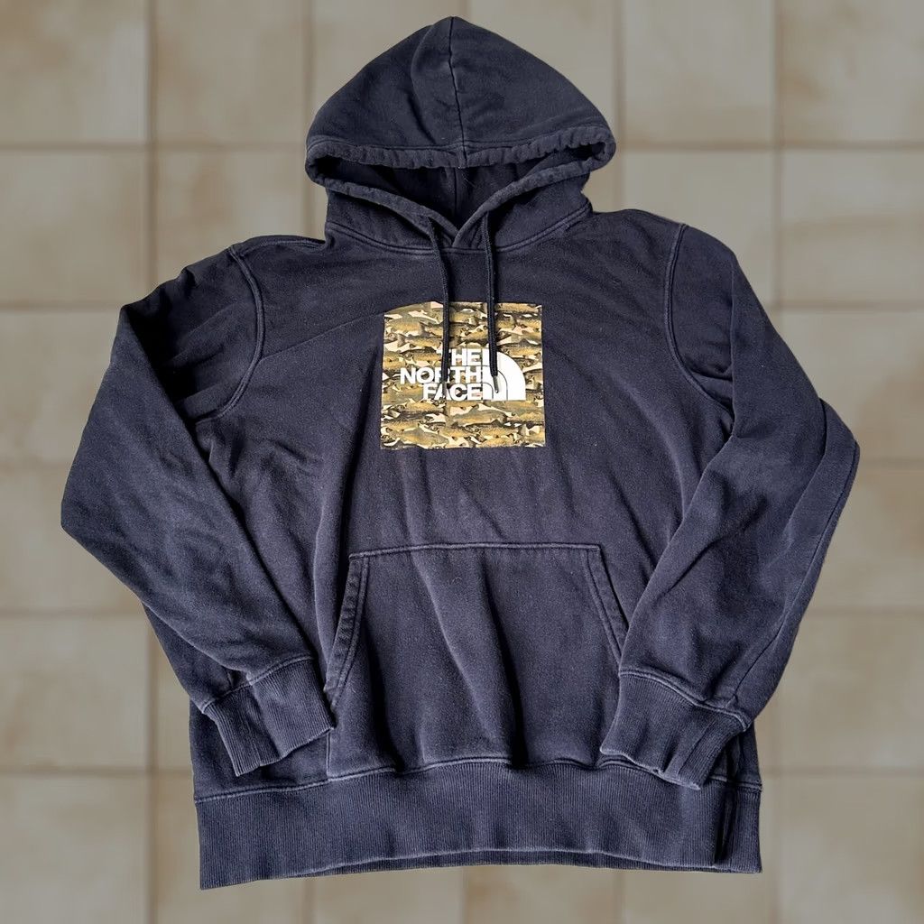 The North Face The North Face Hoodie Shirt Mens Adult Medium Blue Cotton Jersey Drawstring Pullover Long Sleeve Crew Neck Hooded Size US M / EU 48-50 / 2 - 1 Thumbnail
