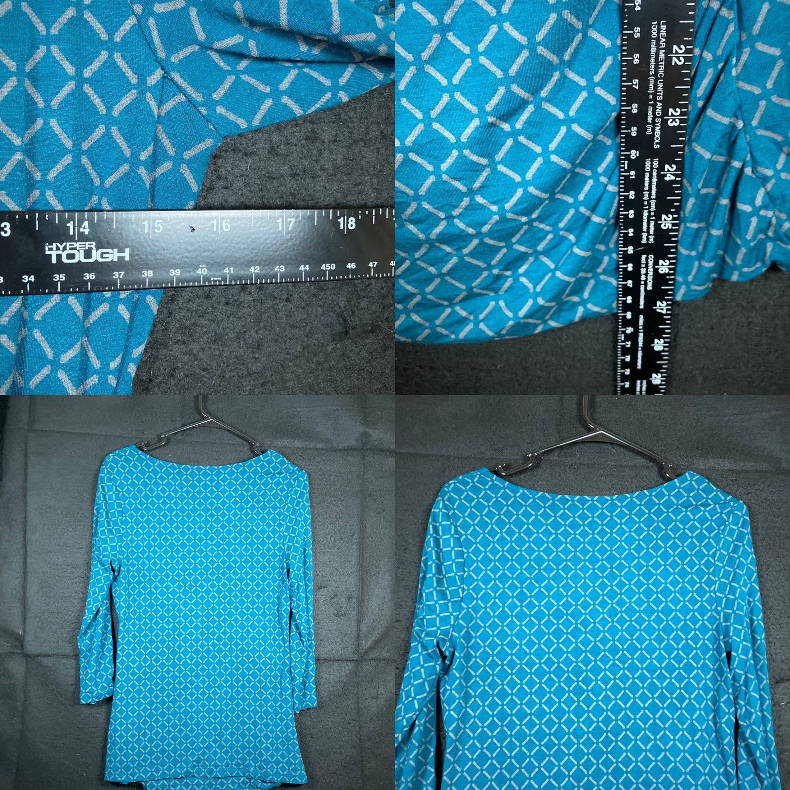Banana Republic Banana Republic Blouse Womens Teal Pleated 3/4 Sleeve Ruched Silhouette Small Size S / US 4 / IT 40 - 8 Thumbnail