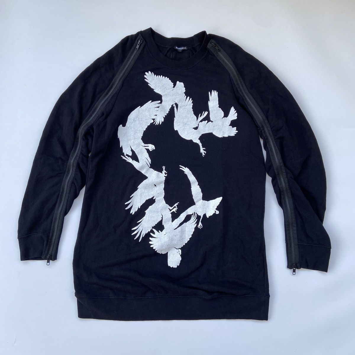 Ann Demeulemeester Printed Crewneck Sweater In Black | ModeSens