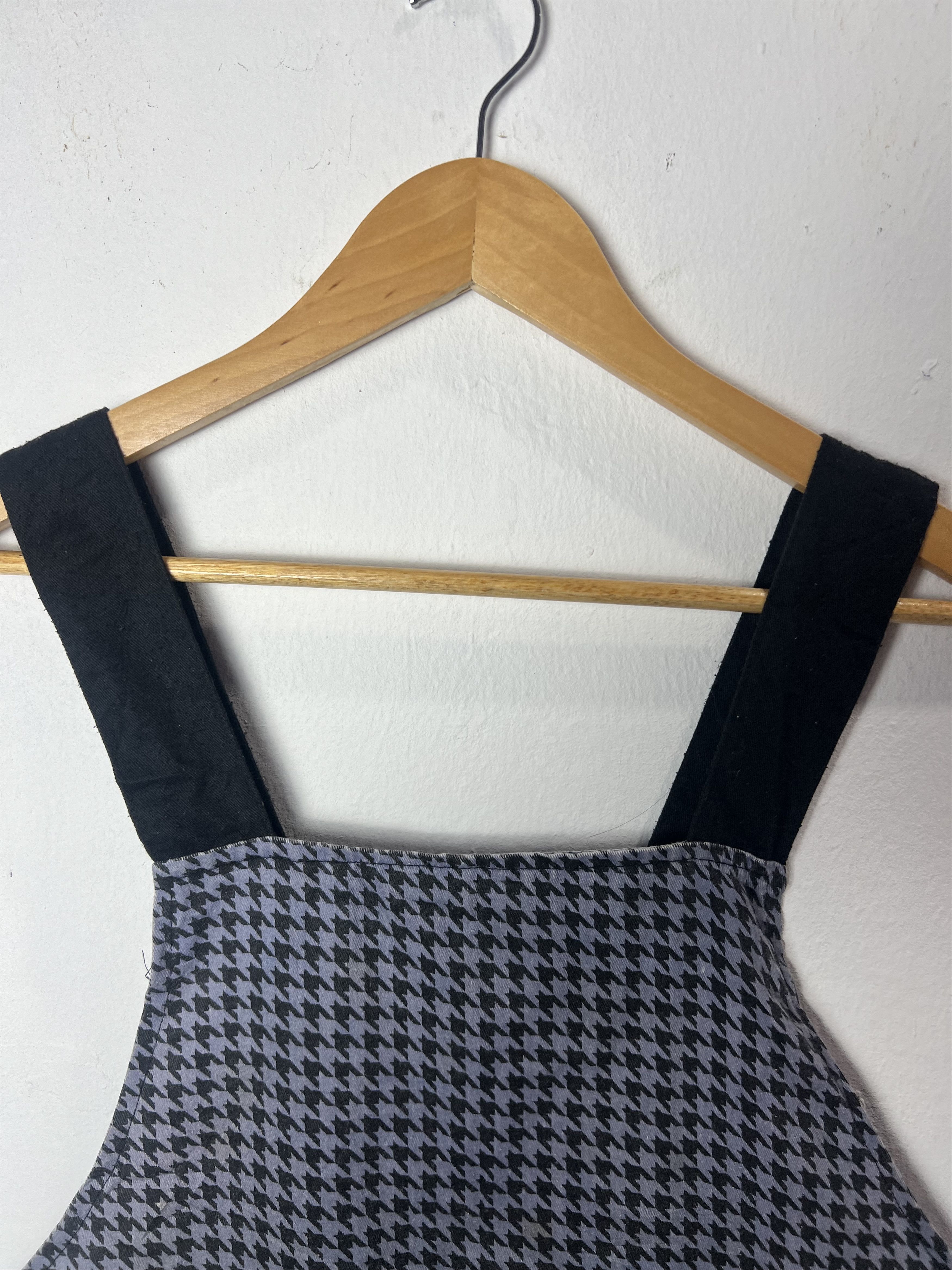 Vintage Pinafore Dress Dogtooth Dress Size ONE SIZE - 5 Thumbnail