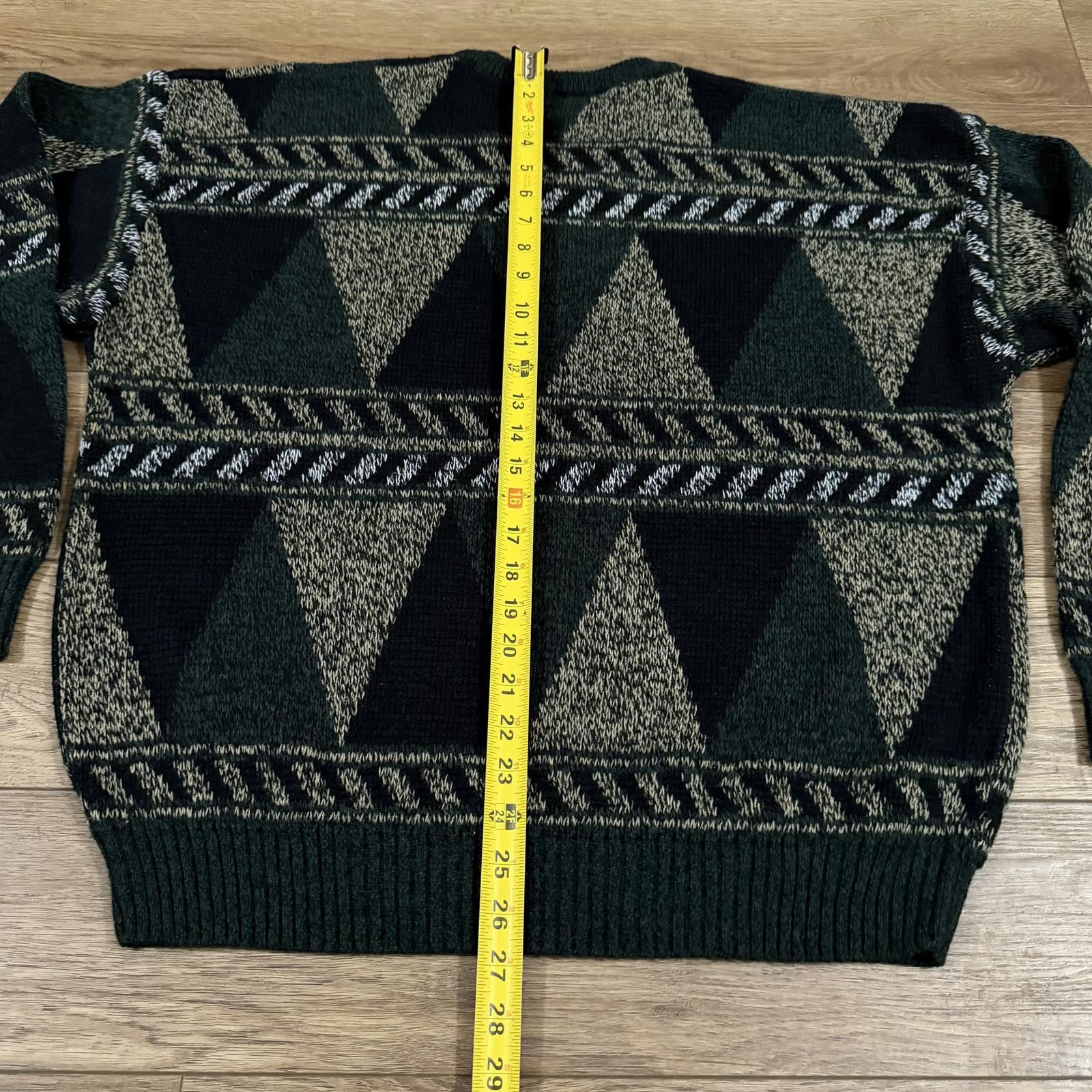 Other Vintage Windridge Geometric Triangle Knit Sweater 80s 90s Size US XL / EU 56 / 4 - 6 Thumbnail