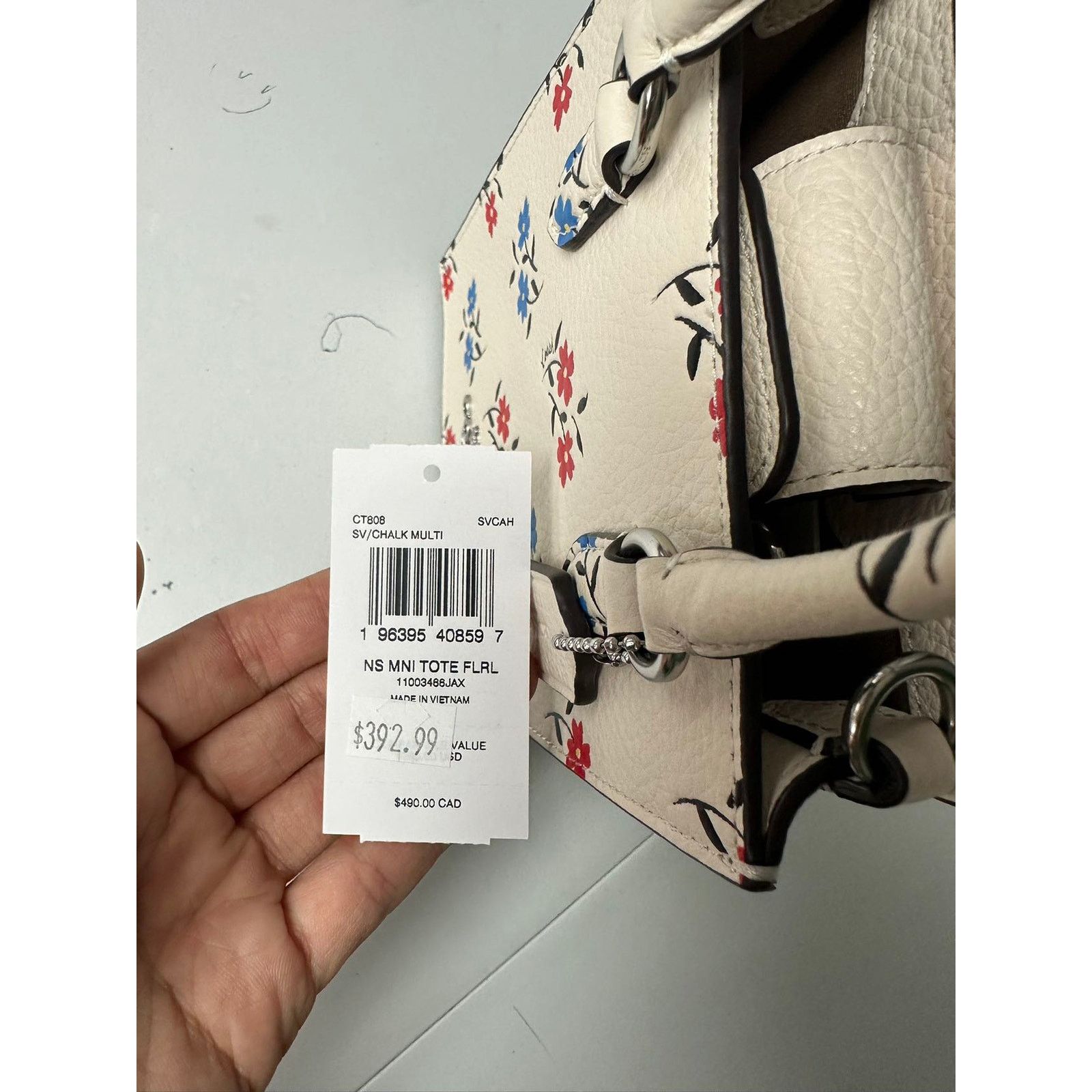 Coach Coach Bag Shoulder Floral Print North/South Mini ToteCt808 Size ONE SIZE - 9 Thumbnail
