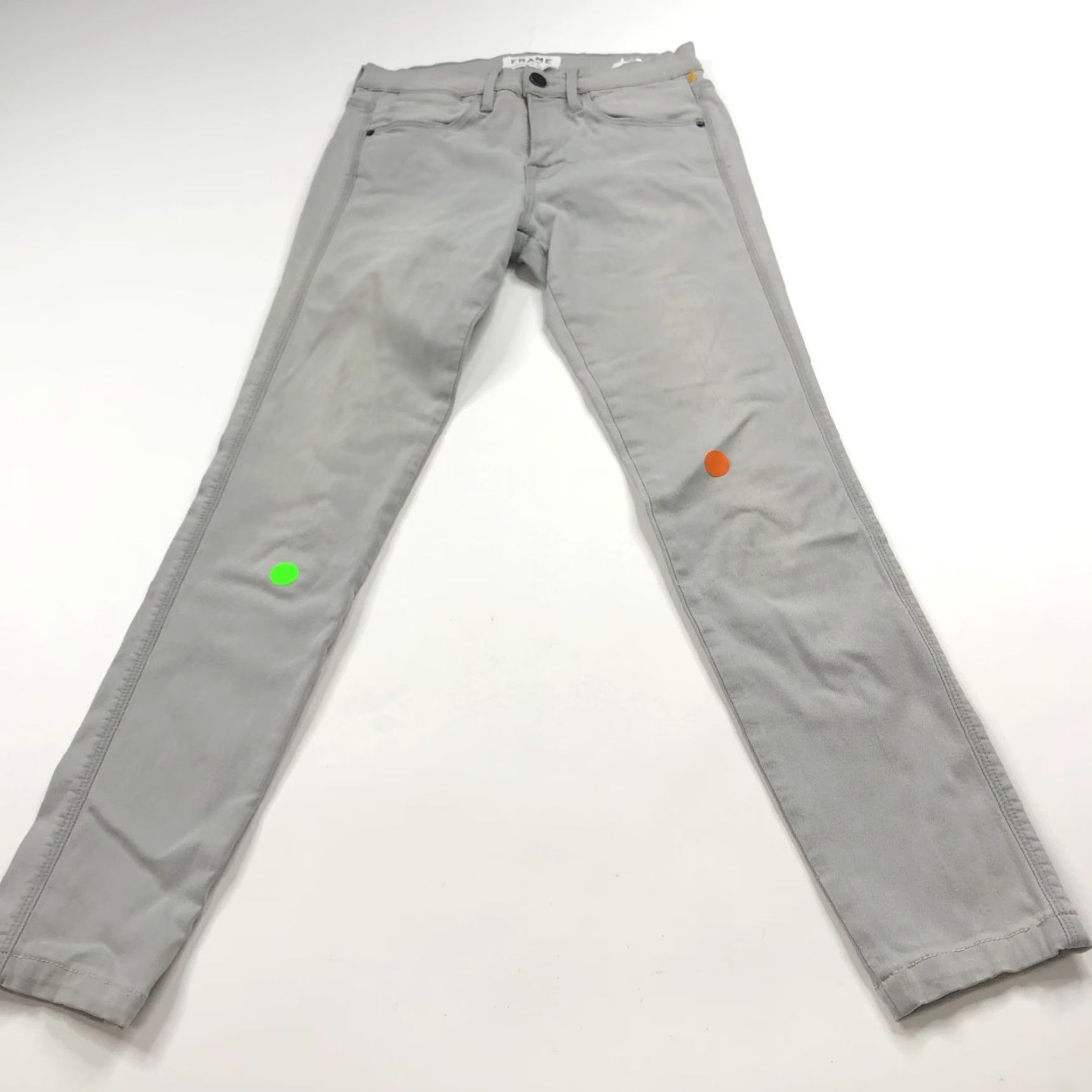 Frame FRAME Le High Skinny 24 Denim Jeans Gray, 26 Inseam, Mid Rise, 5-Pocket, Button, Zip, Slim Stretch, 24W/26L, Womens Jeans Size 42" / US 20 - 5 Thumbnail