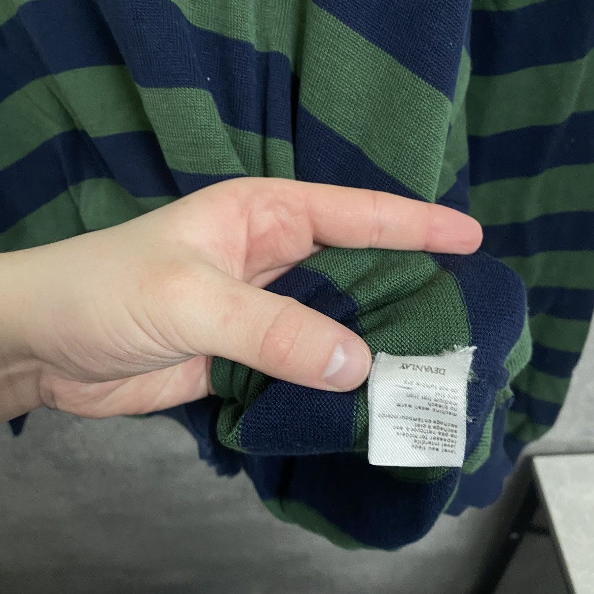 Lacoste Men’s Vintage Lacoste 90s Knit Sweater Striped Sweatshirt Size US M / EU 48-50 / 2 - 9 Thumbnail