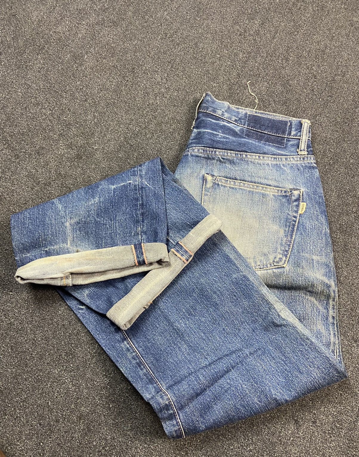 OMNIGOD × Vintage Vintage Omnigod Thunder Comb Orange Selvedge Denim Size US 30 / EU 46 - 9 Thumbnail
